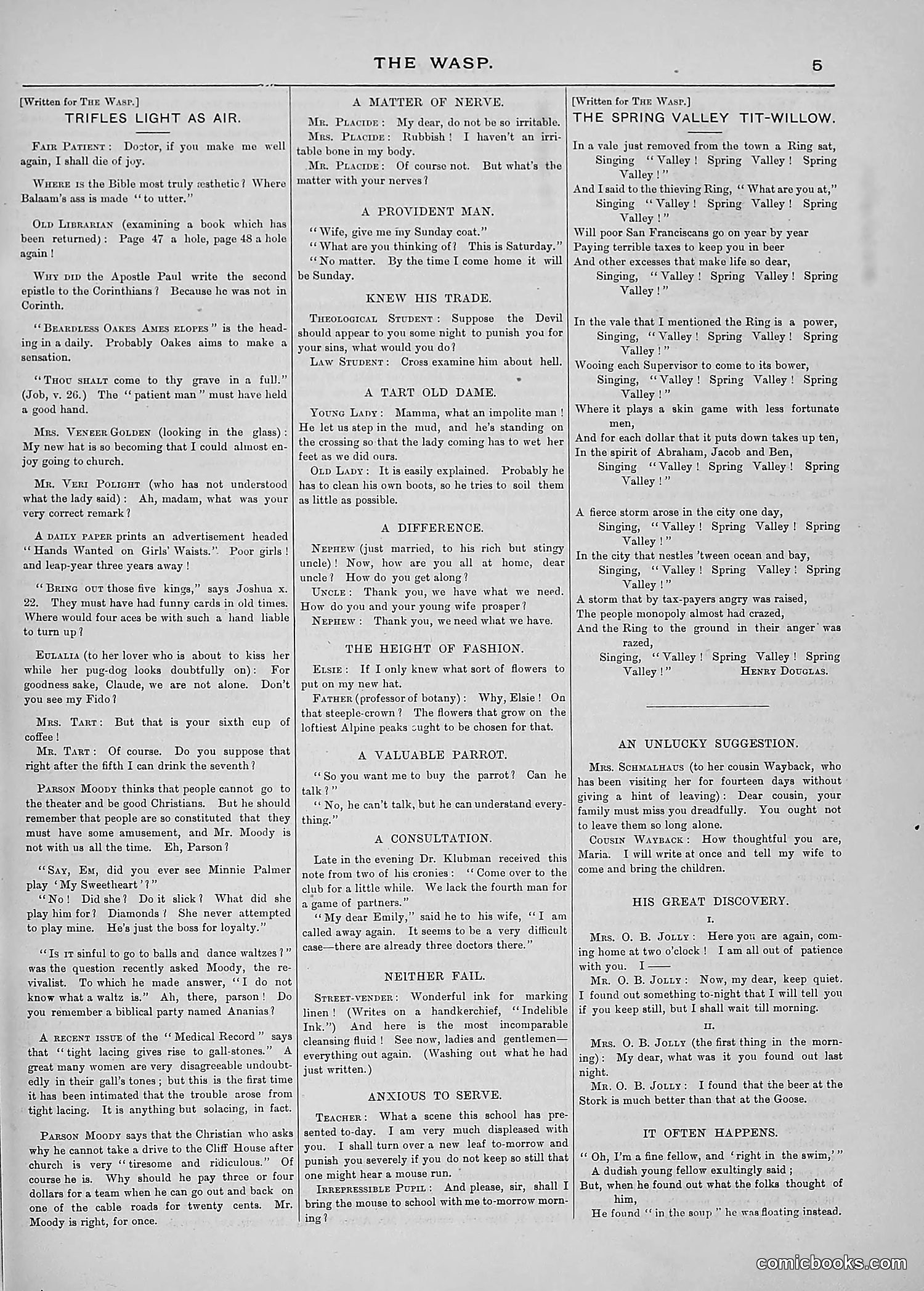 The Wasp — 1889 — page 112 of 440