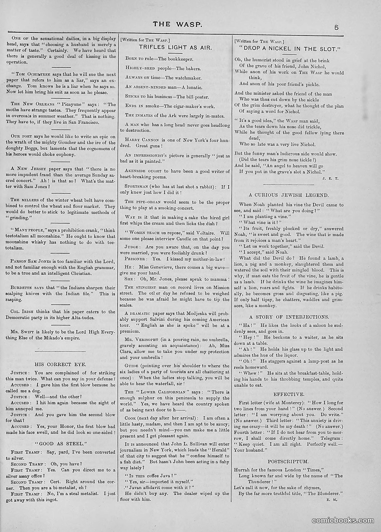 The Wasp — 1889 — page 184 of 440