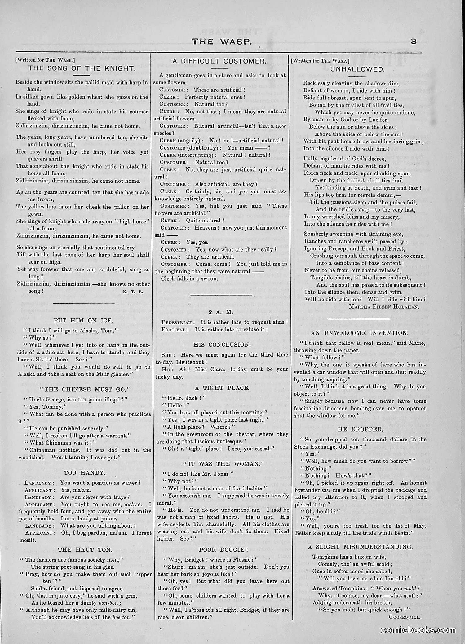 The Wasp — 1889 — page 300 of 440
