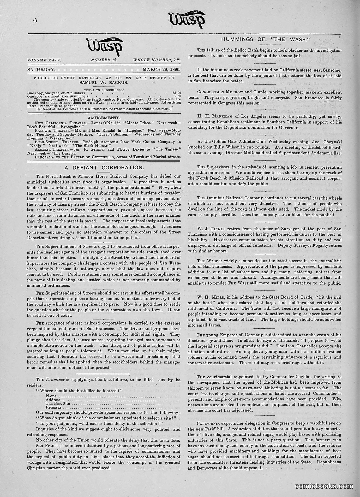 The Wasp — 1890 — page 229 of 516