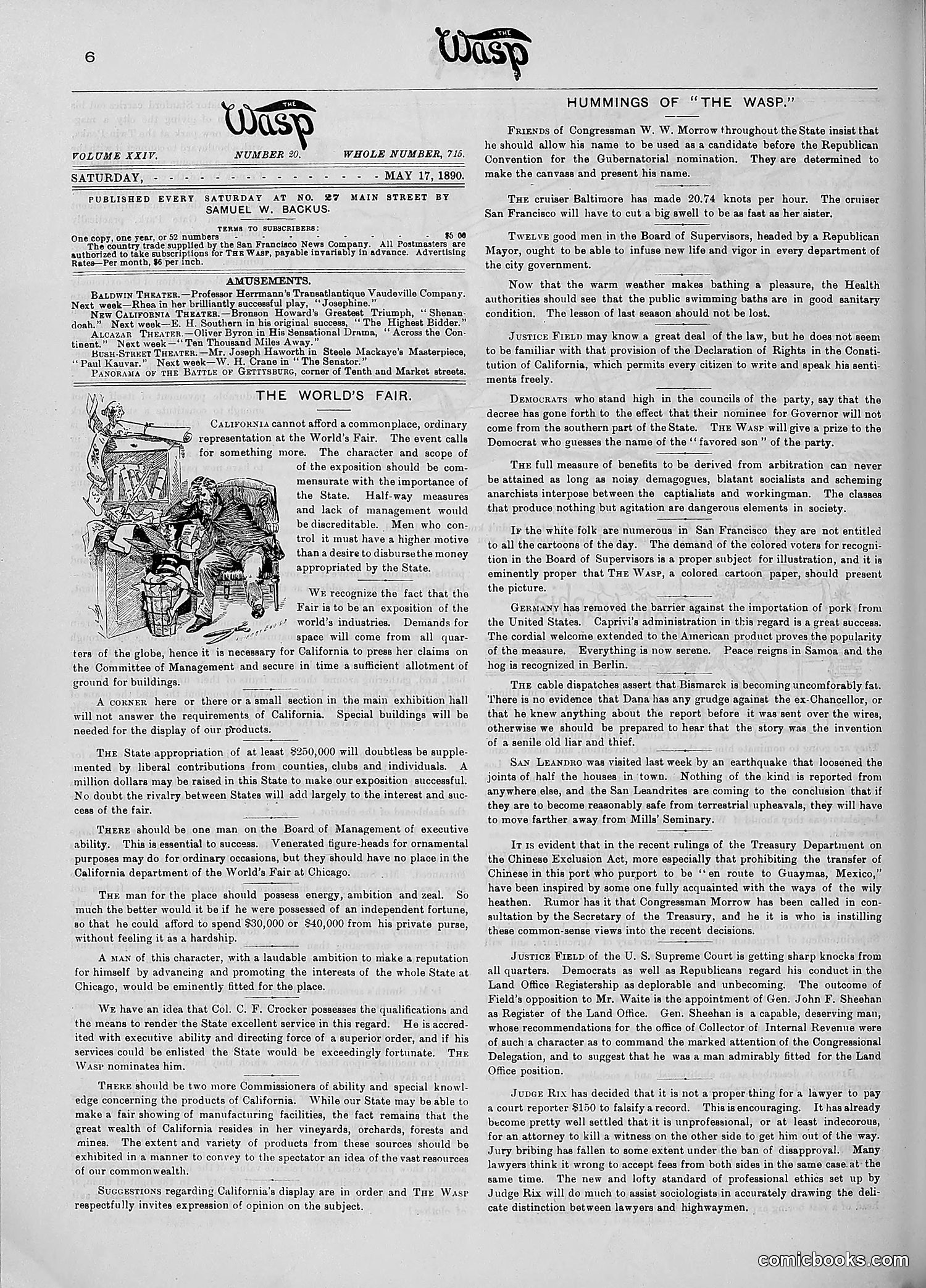 The Wasp — 1890 — page 377 of 516