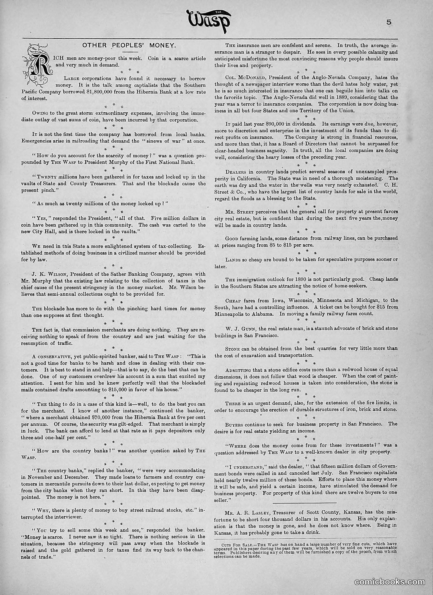 The Wasp — 1890 — page 70 of 516