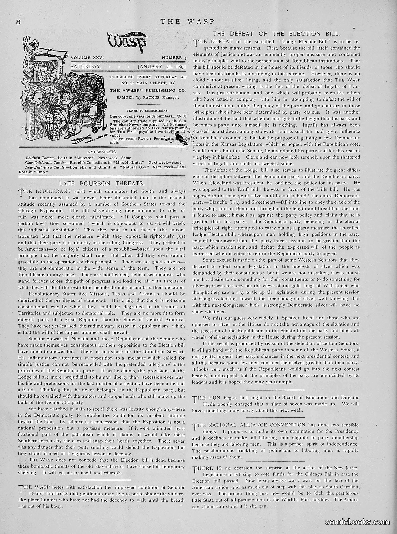 The Wasp — 1891 — page 121 of 612
