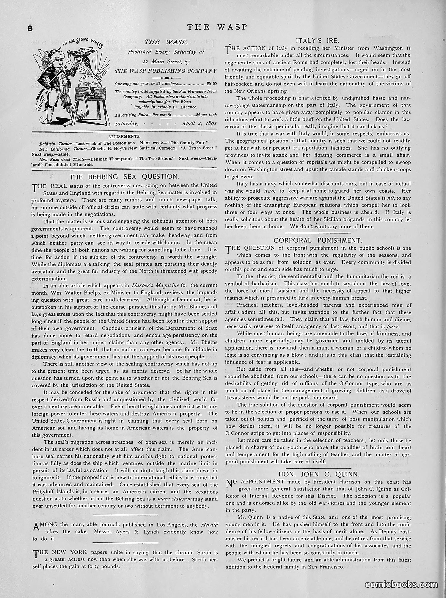 The Wasp — 1891 — page 317 of 612