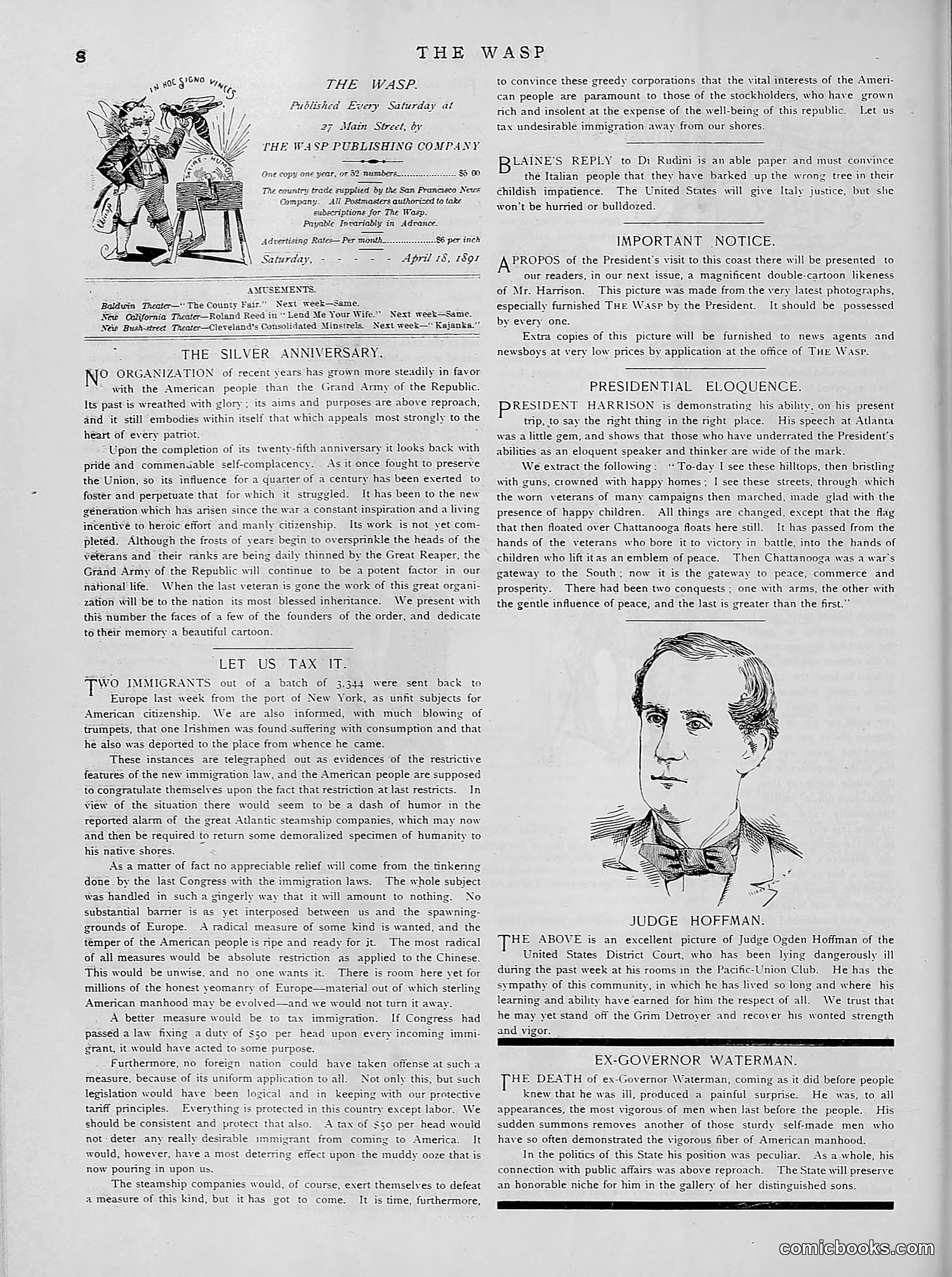 The Wasp — 1891 — page 371 of 612
