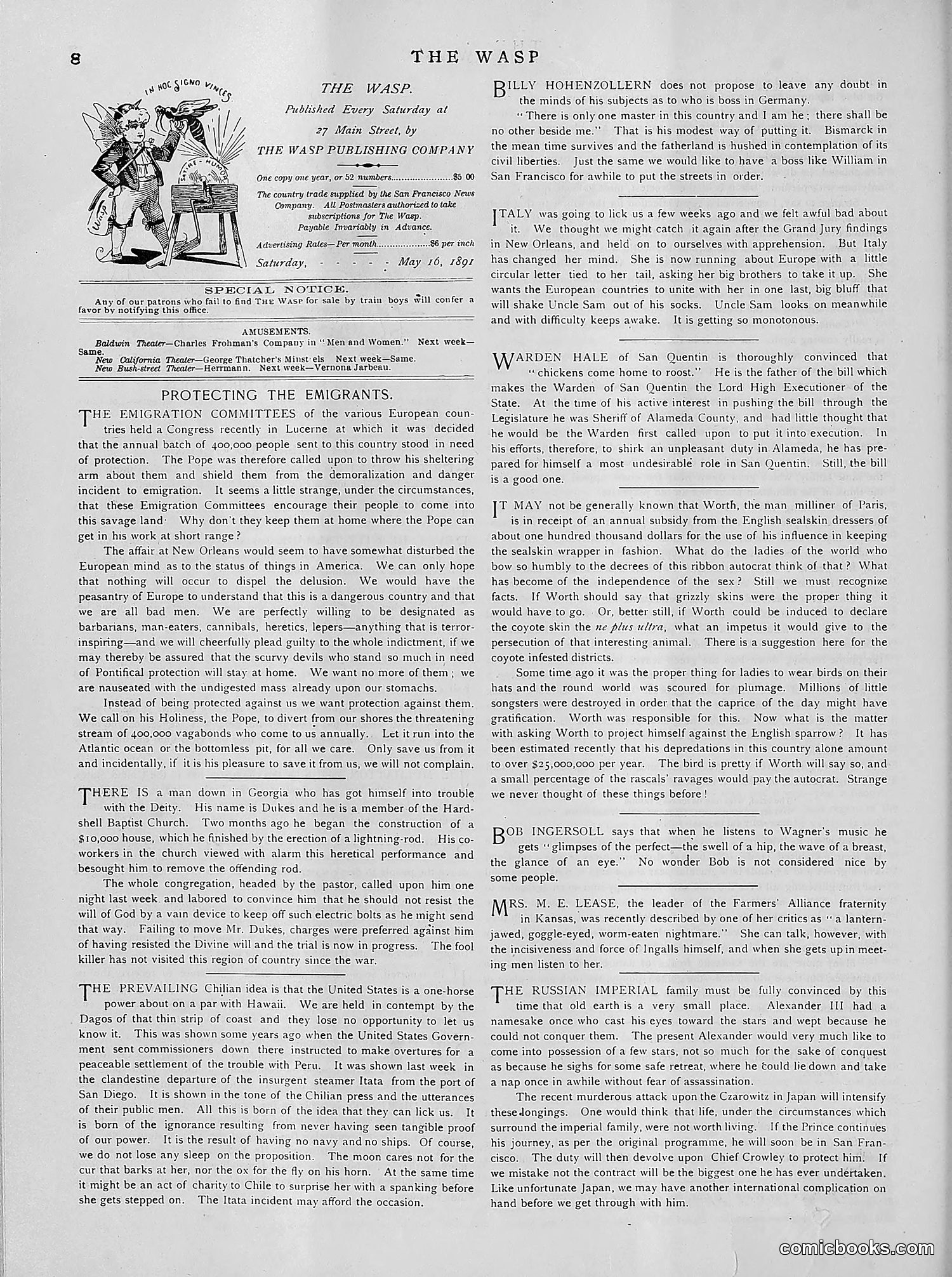 The Wasp — 1891 — page 471 of 612