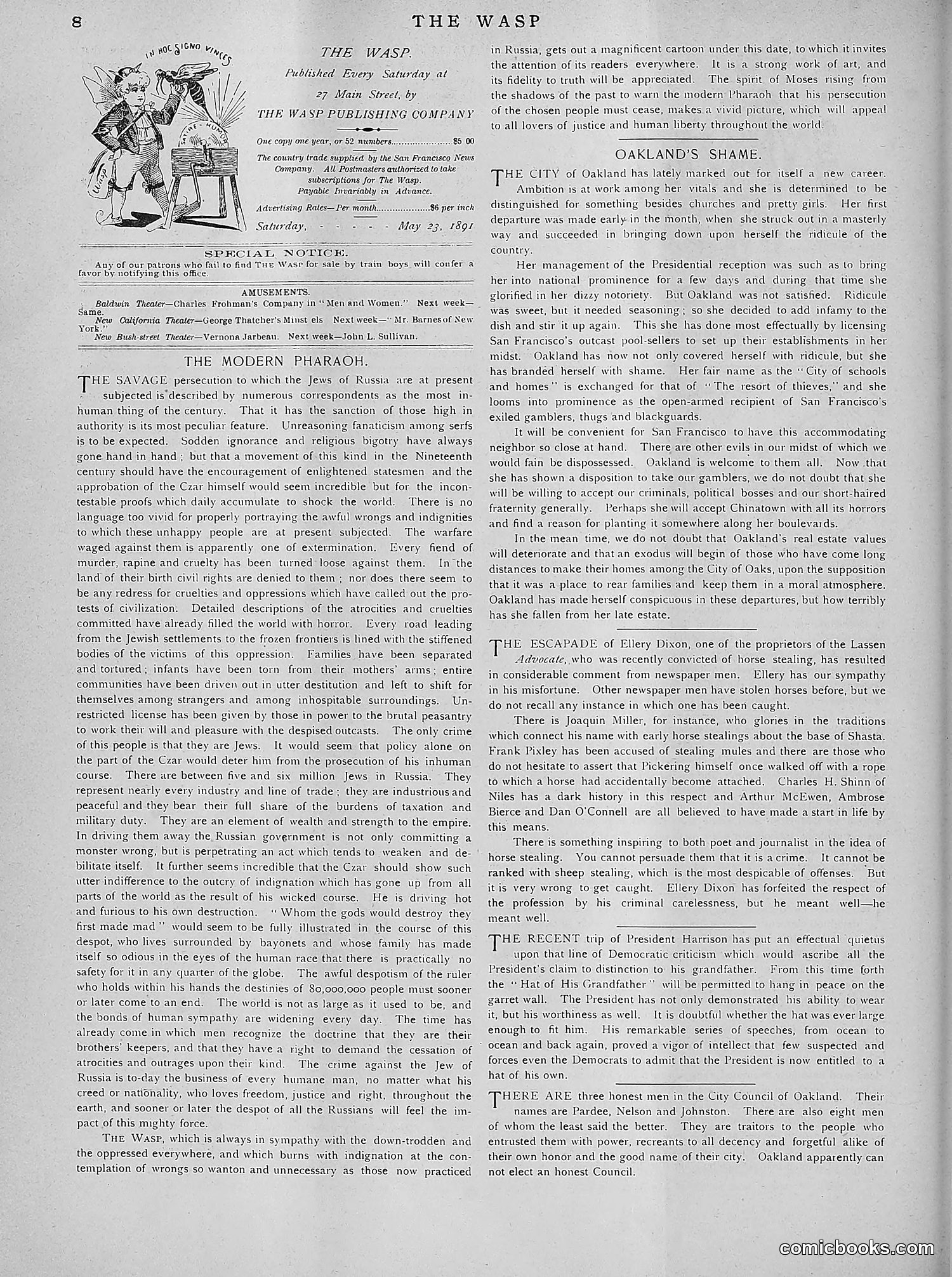 The Wasp — 1891 — page 495 of 612
