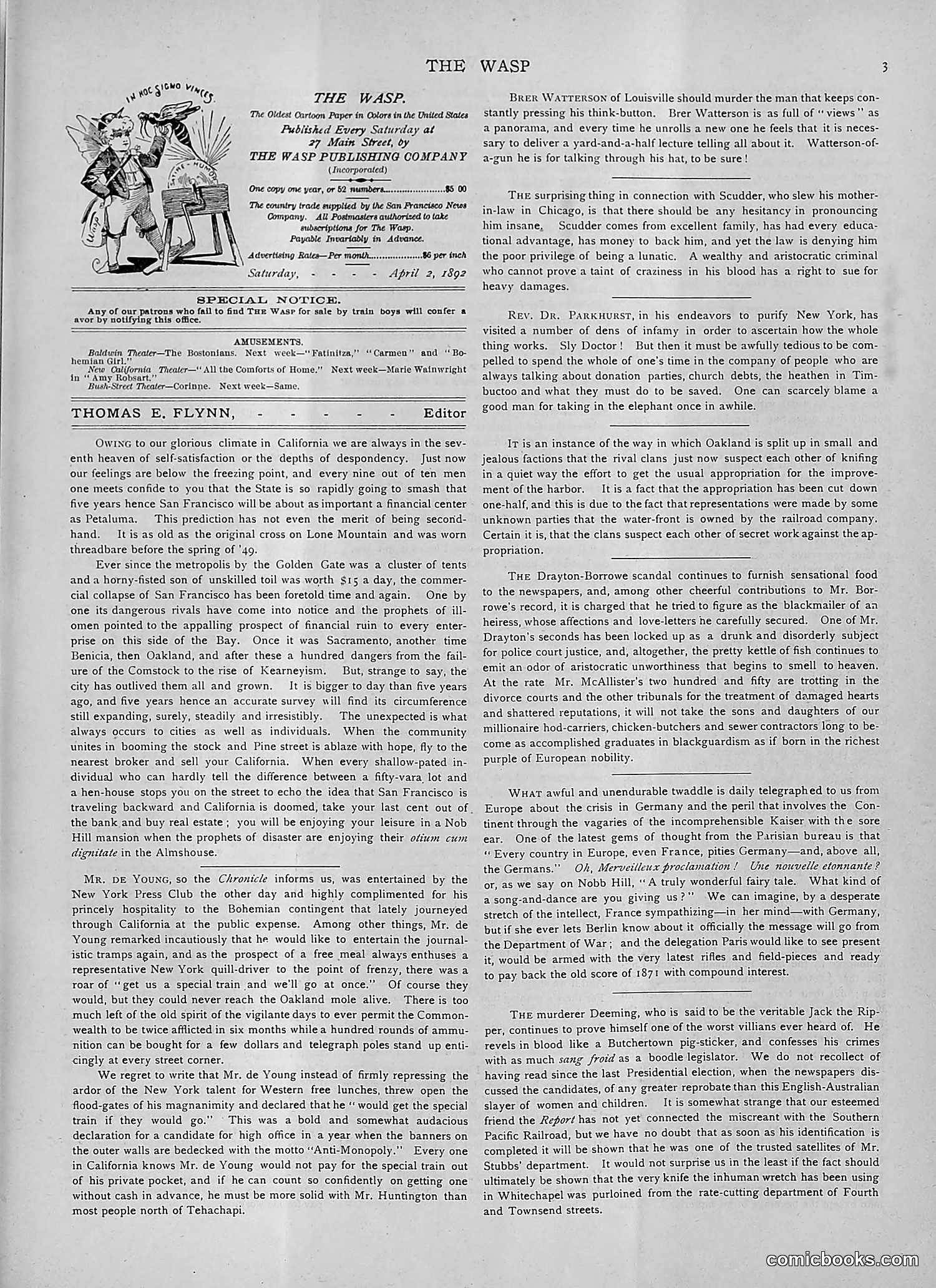 The Wasp — 1892 — page 278 of 542