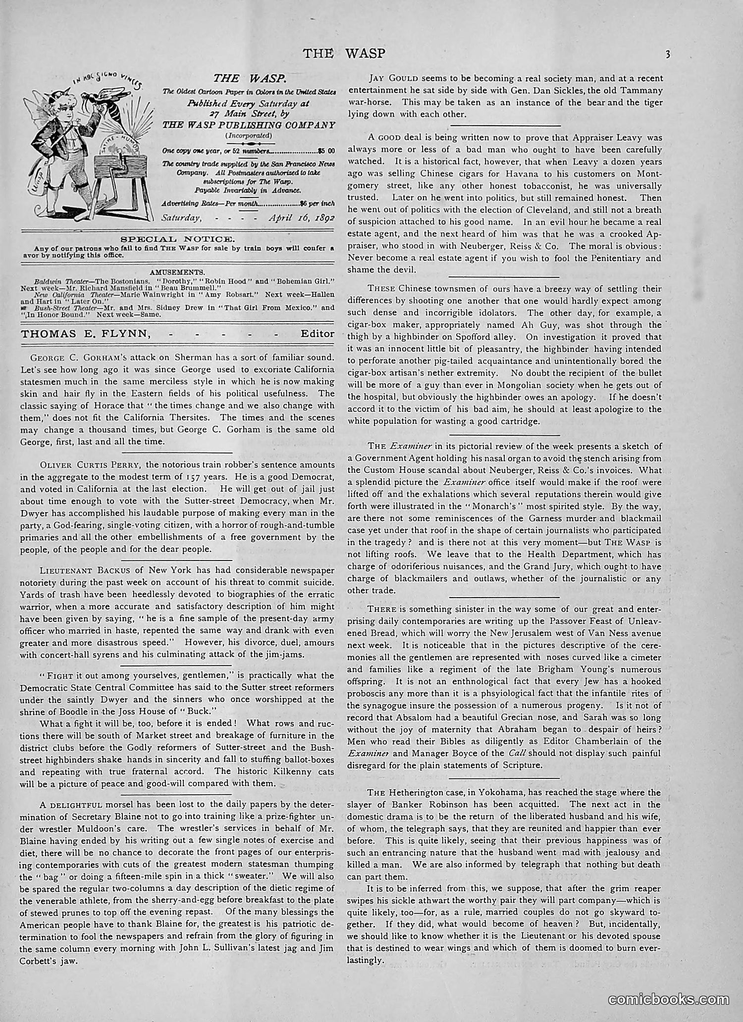 The Wasp — 1892 — page 318 of 542