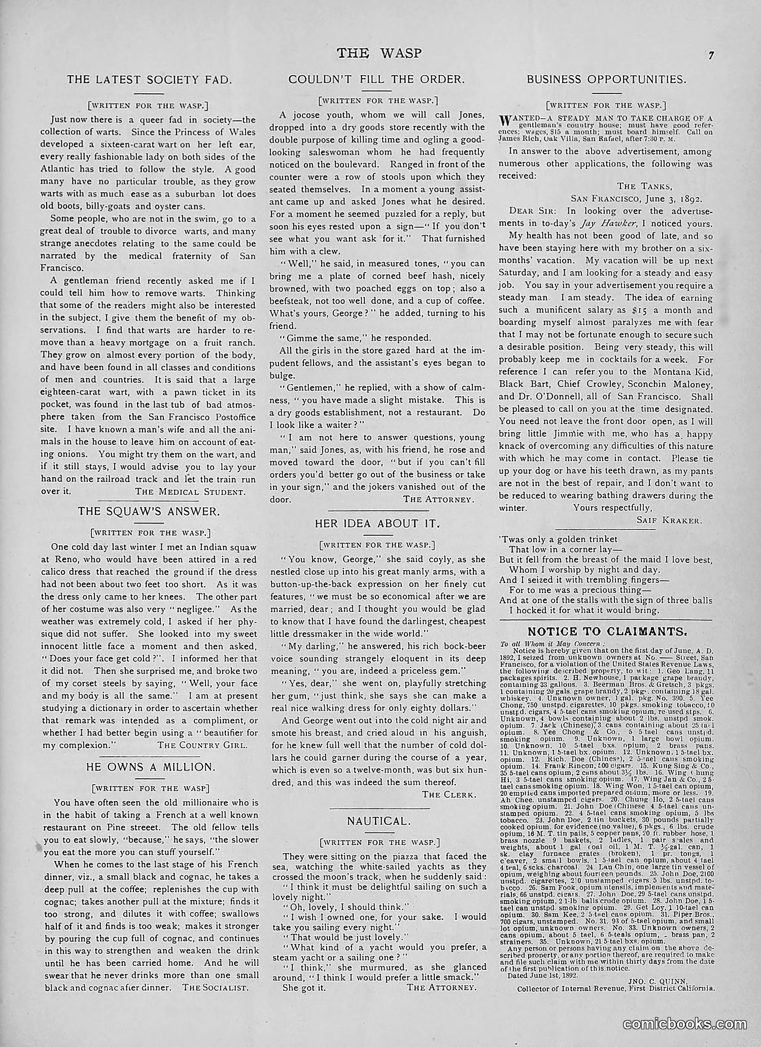 The Wasp — 1892 — page 474 of 542