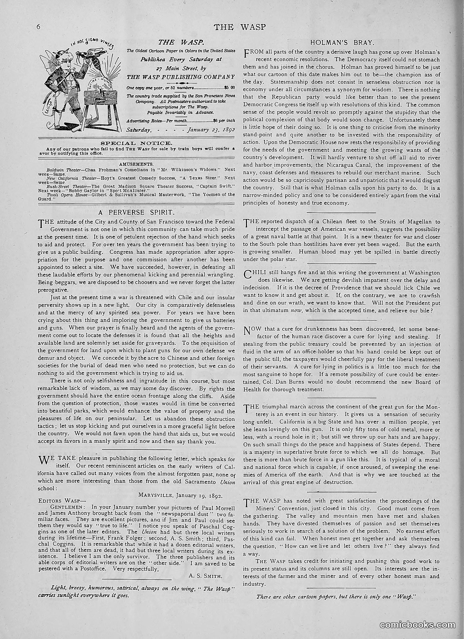 The Wasp — 1892 — page 75 of 542