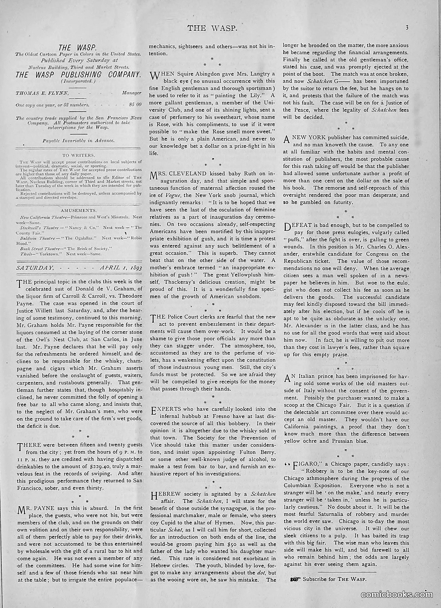 The Wasp — 1893 — page 254 of 514