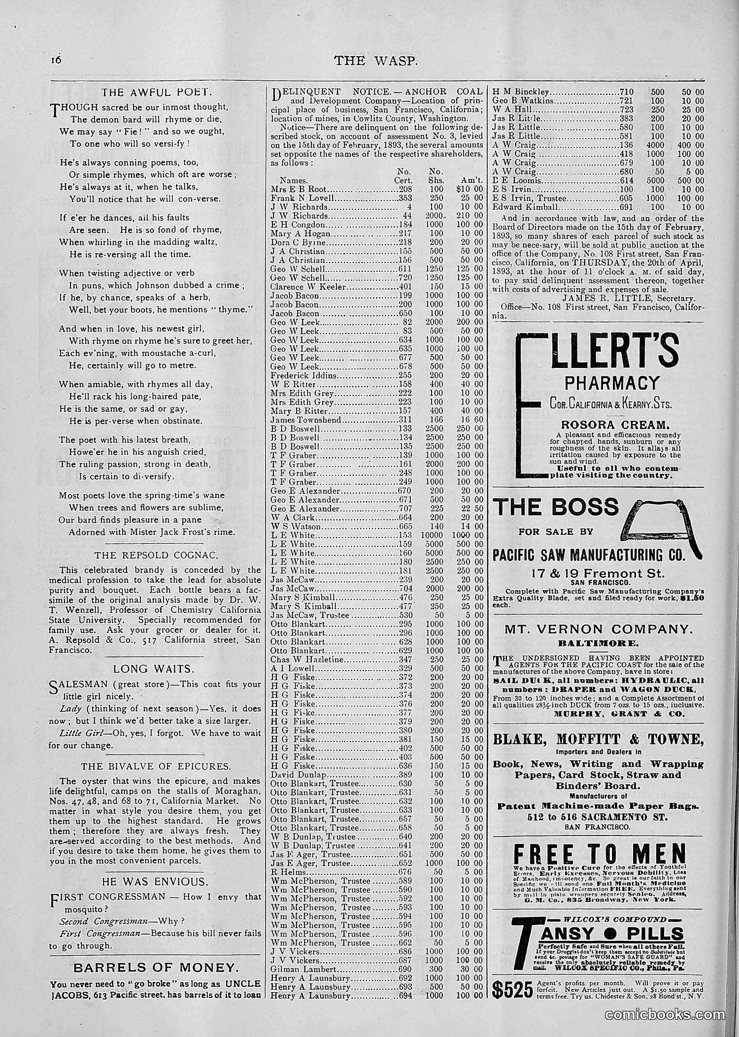 The Wasp — 1893 — page 289 of 514