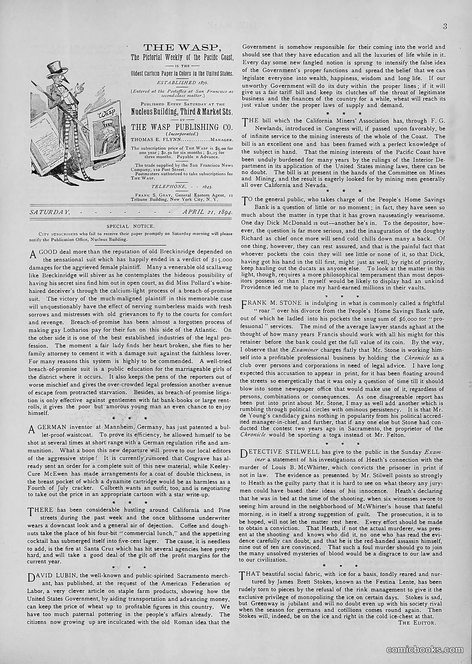The Wasp — 1894 — page 318 of 552