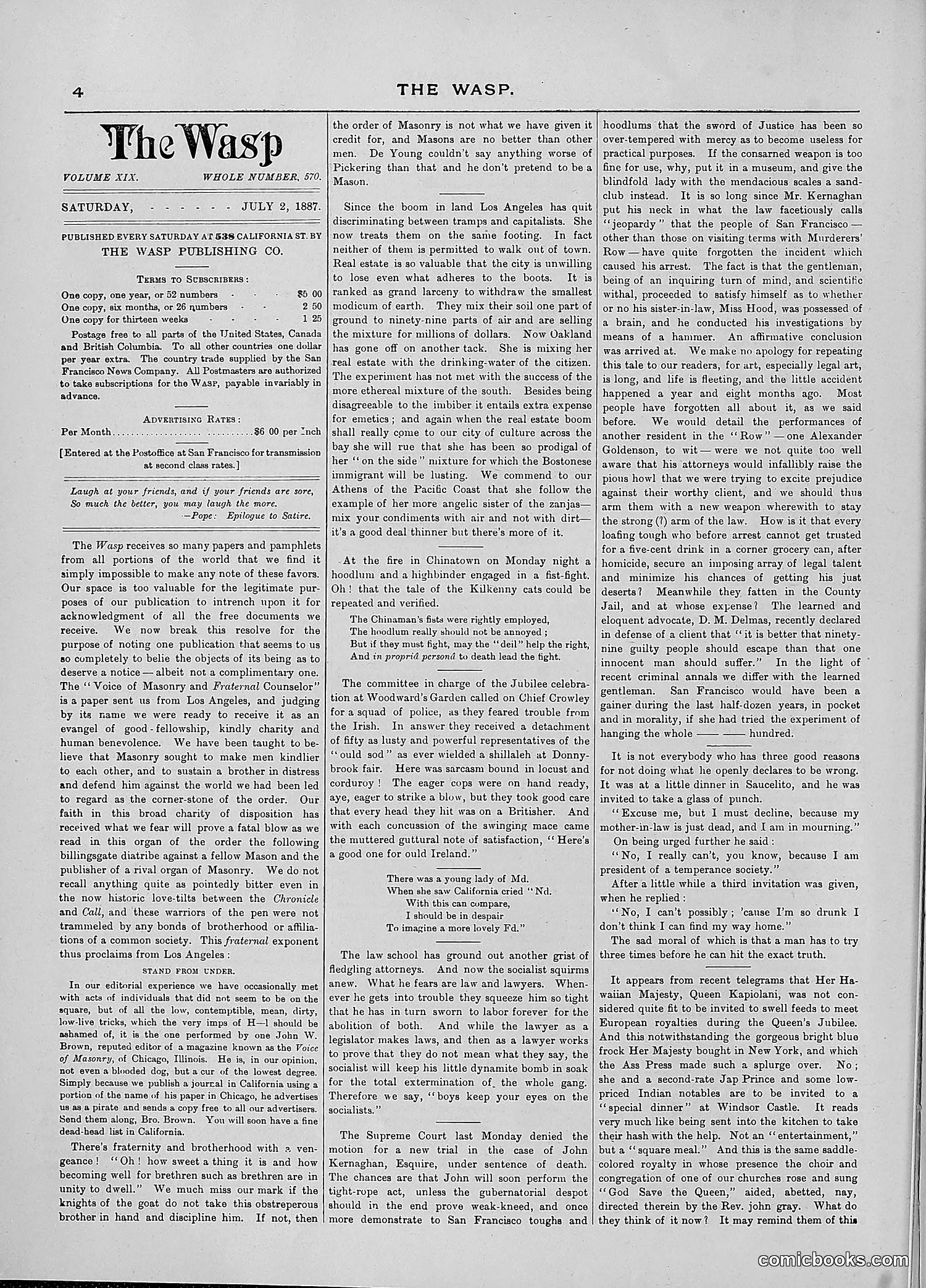 The Wasp — 1887 — page 13 of 512