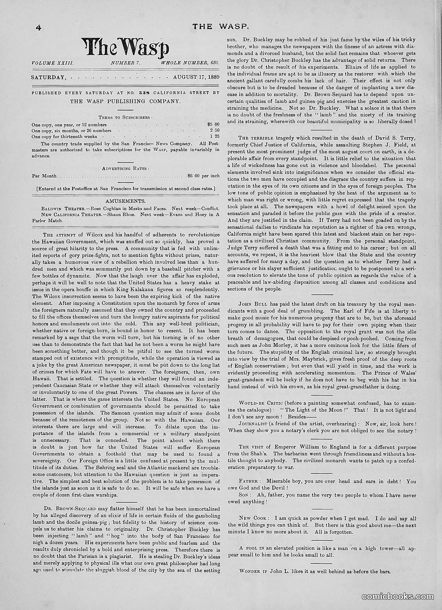 The Wasp — 1889 — page 115 of 450