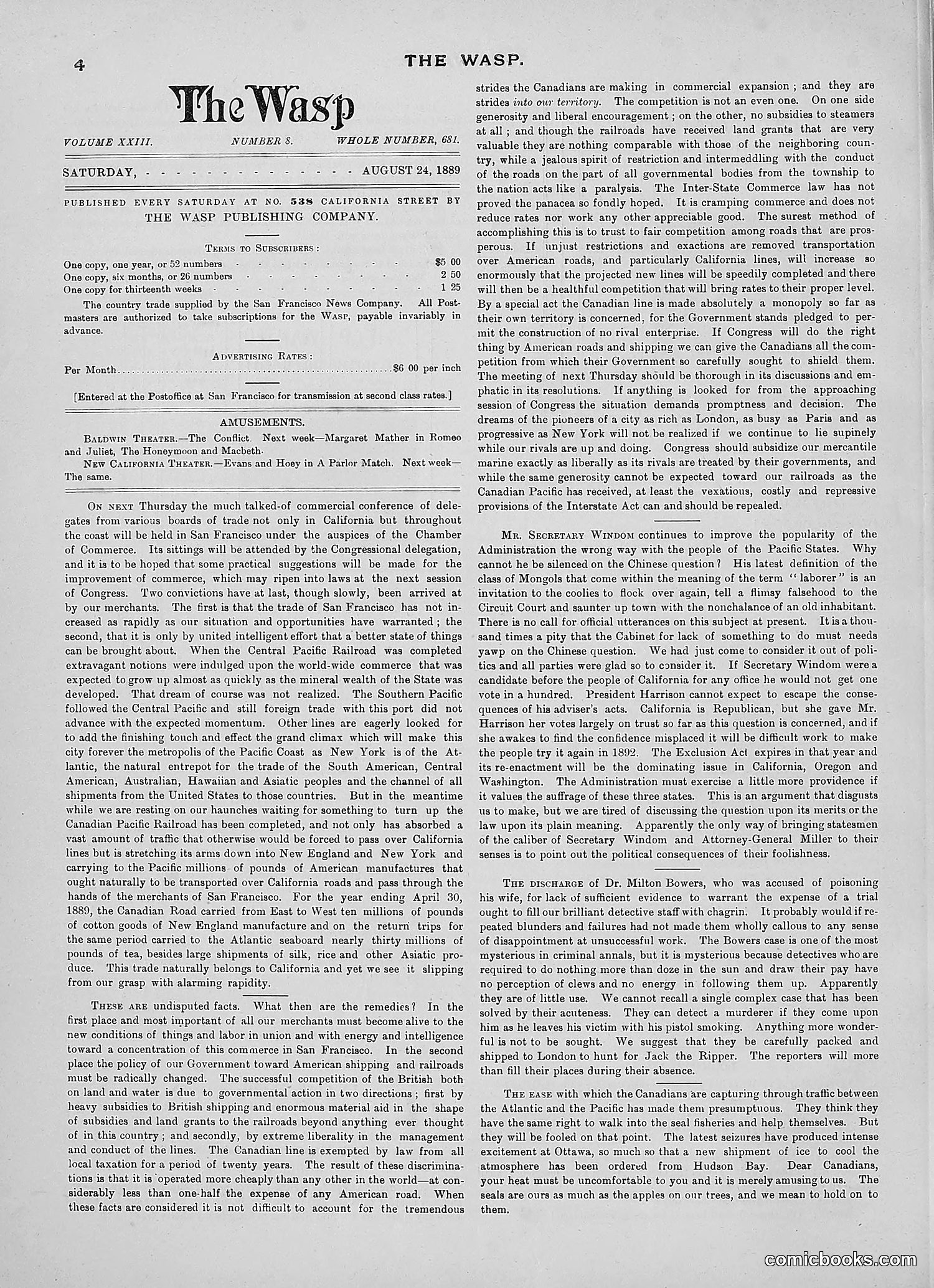 The Wasp — 1889 — page 133 of 450
