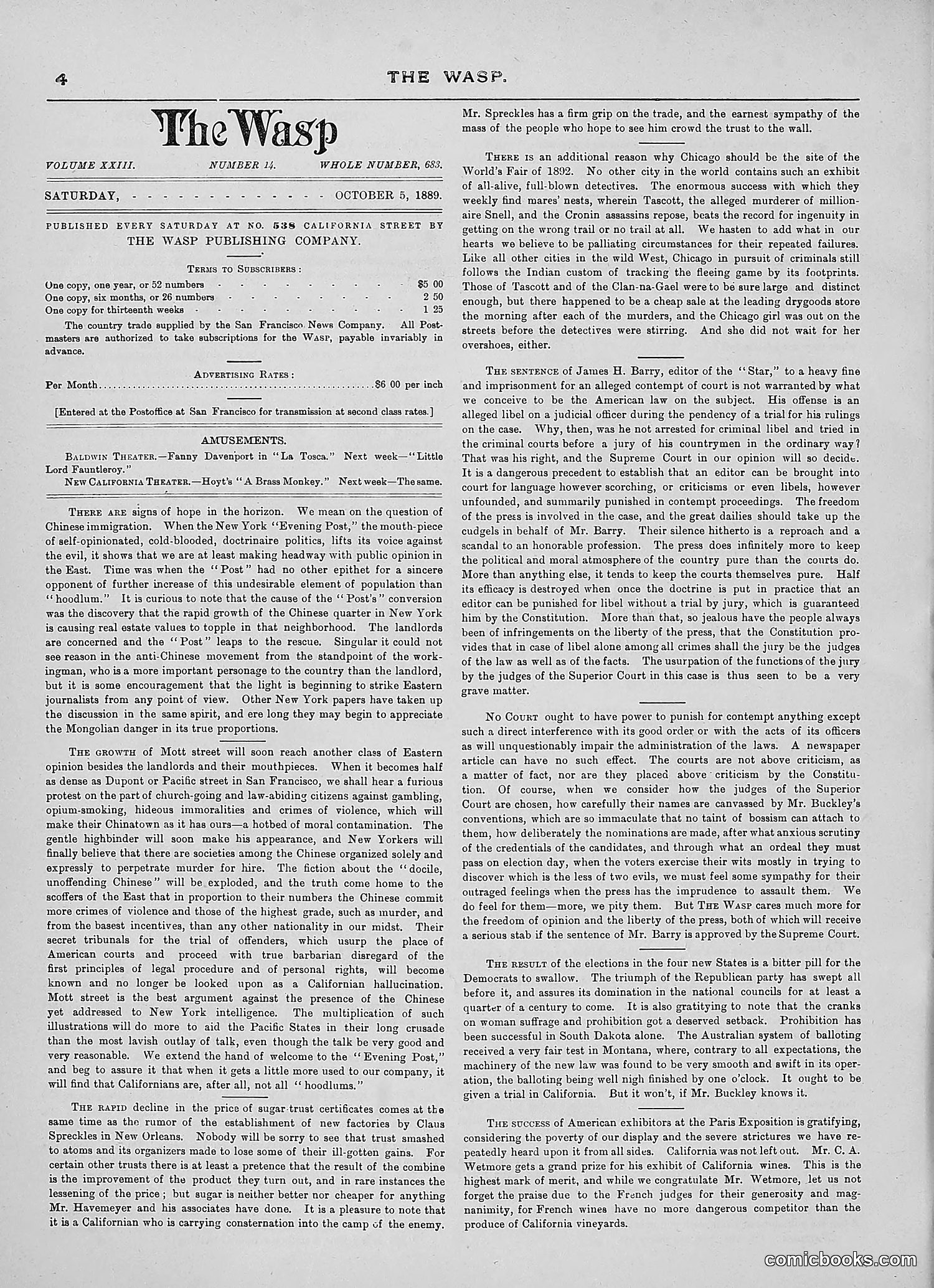 The Wasp — 1889 — page 231 of 450