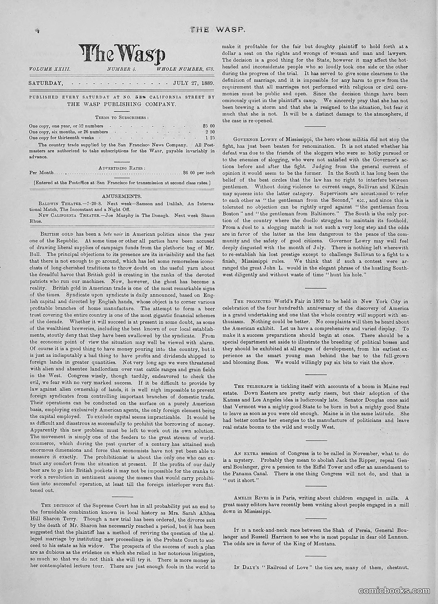 The Wasp — 1889 — page 65 of 450