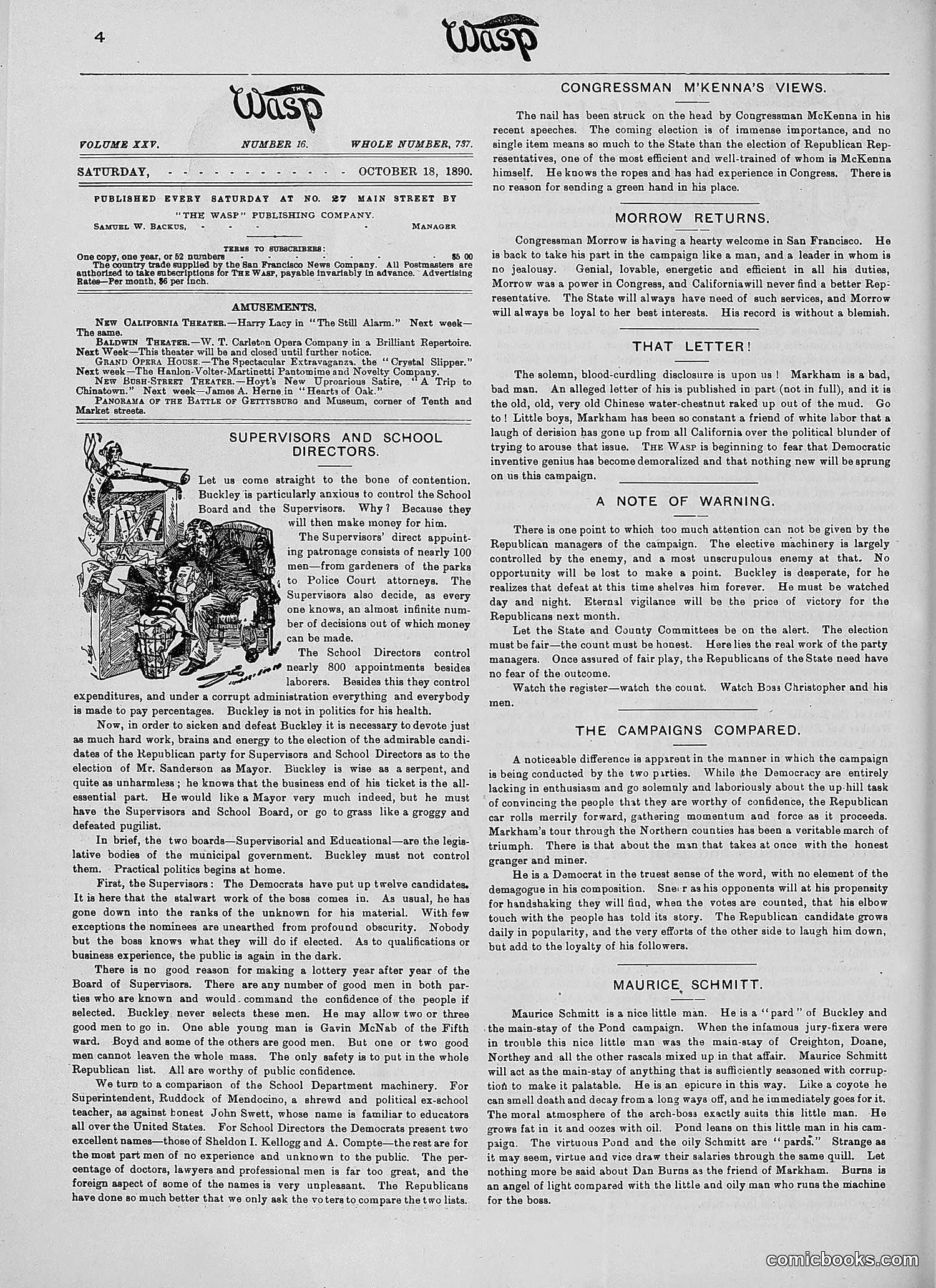 The Wasp — 1890 — page 321 of 504