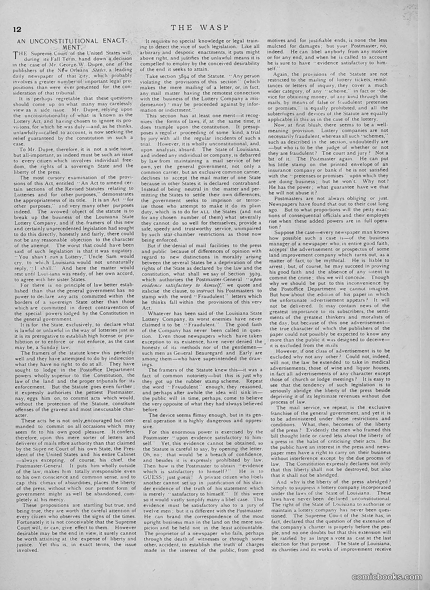 The Wasp — 1891 — page 141 of 546
