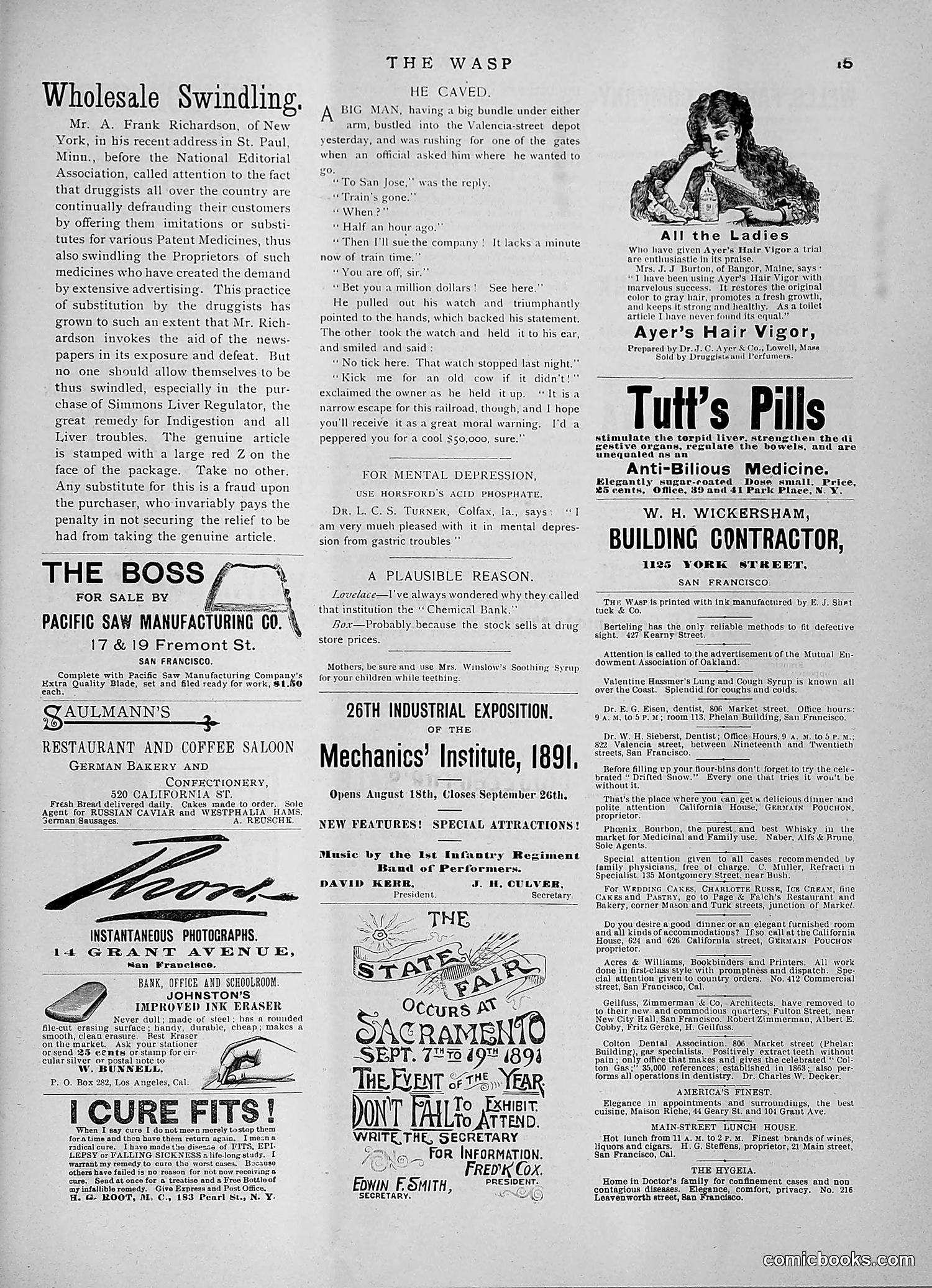 The Wasp — 1891 — page 186 of 546