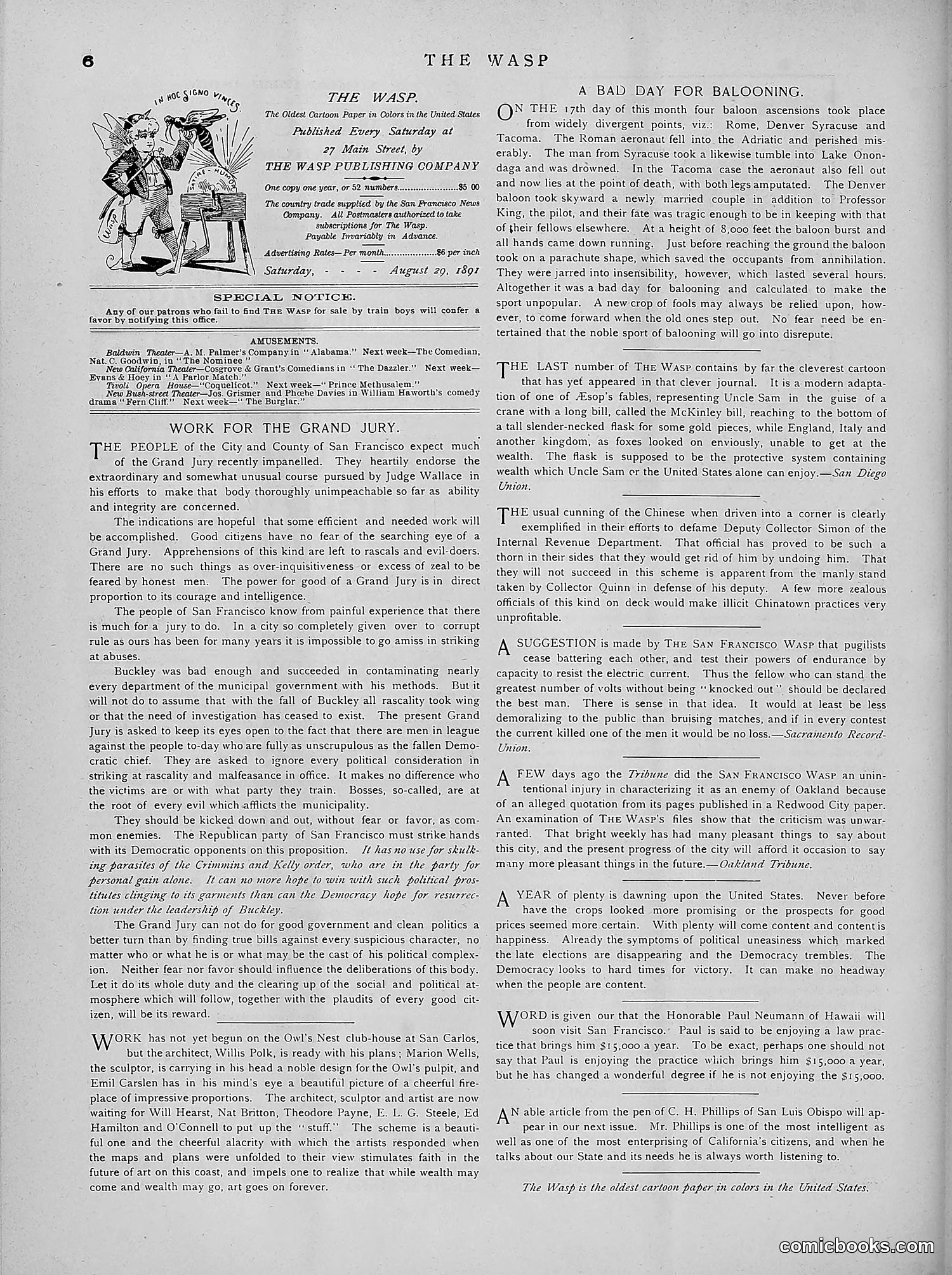The Wasp — 1891 — page 217 of 546