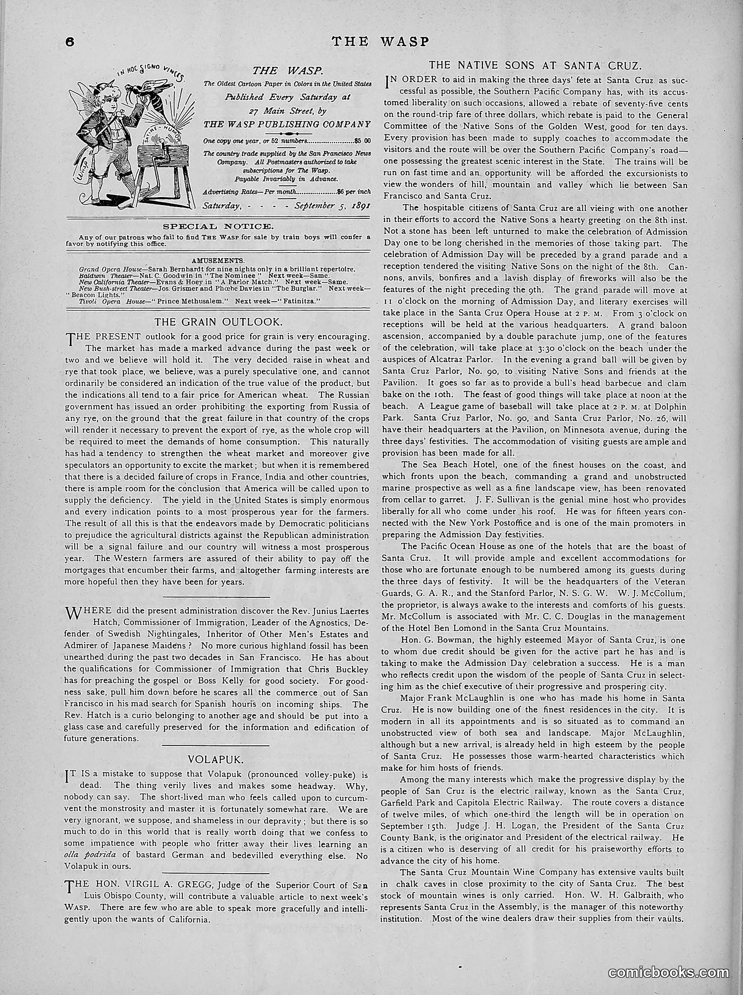 The Wasp — 1891 — page 237 of 546