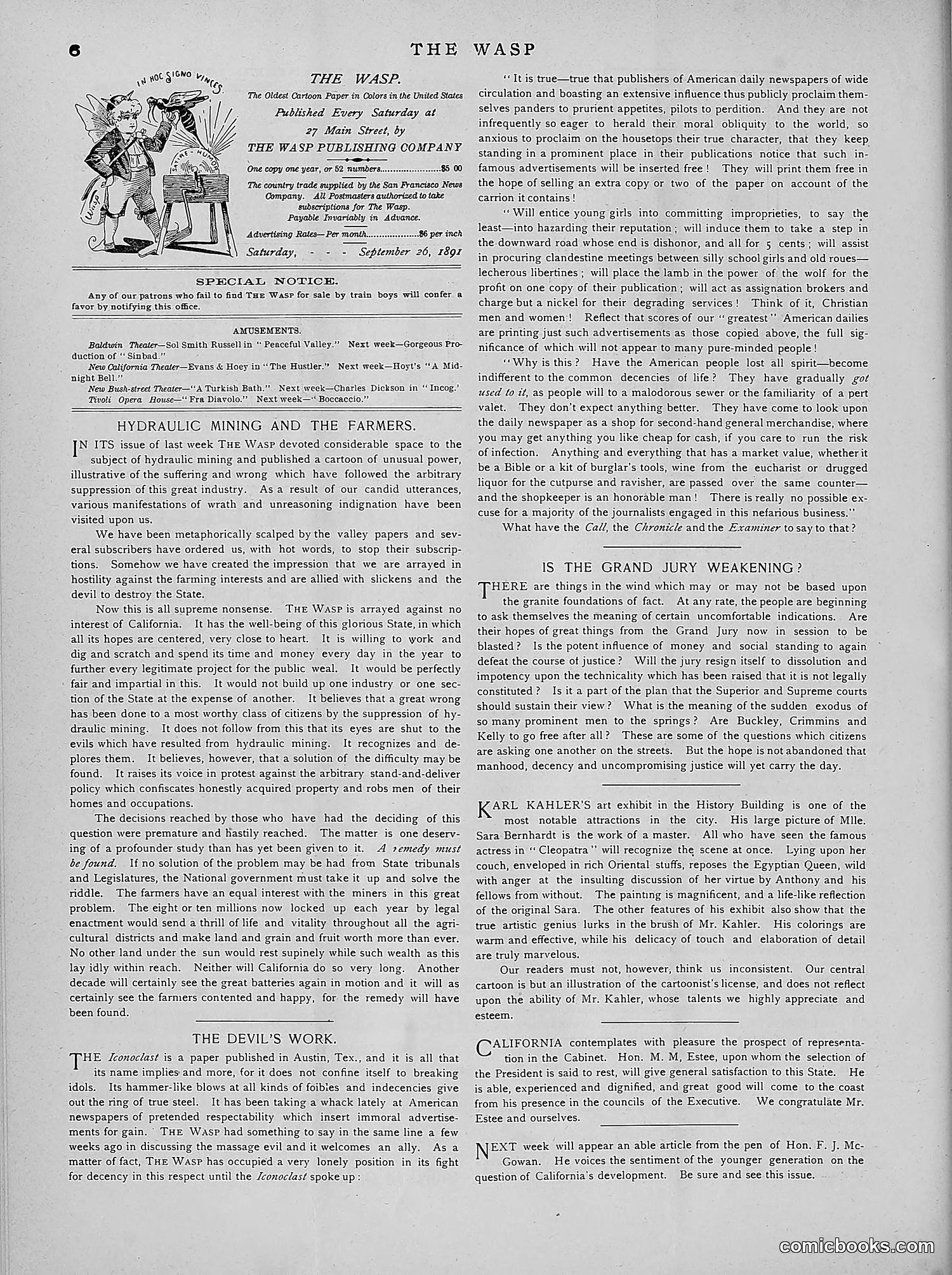 The Wasp — 1891 — page 299 of 546