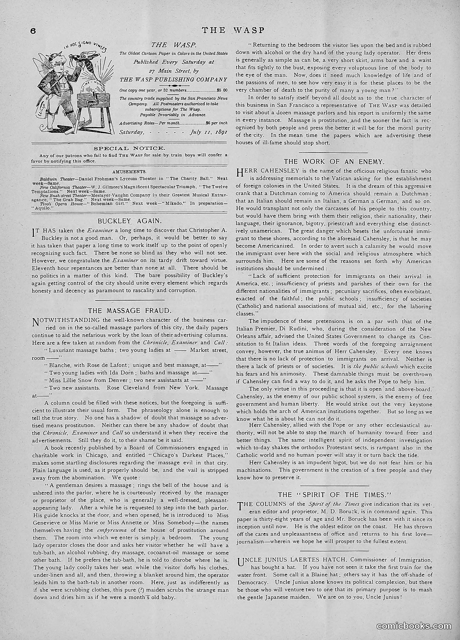 The Wasp — 1891 — page 69 of 546