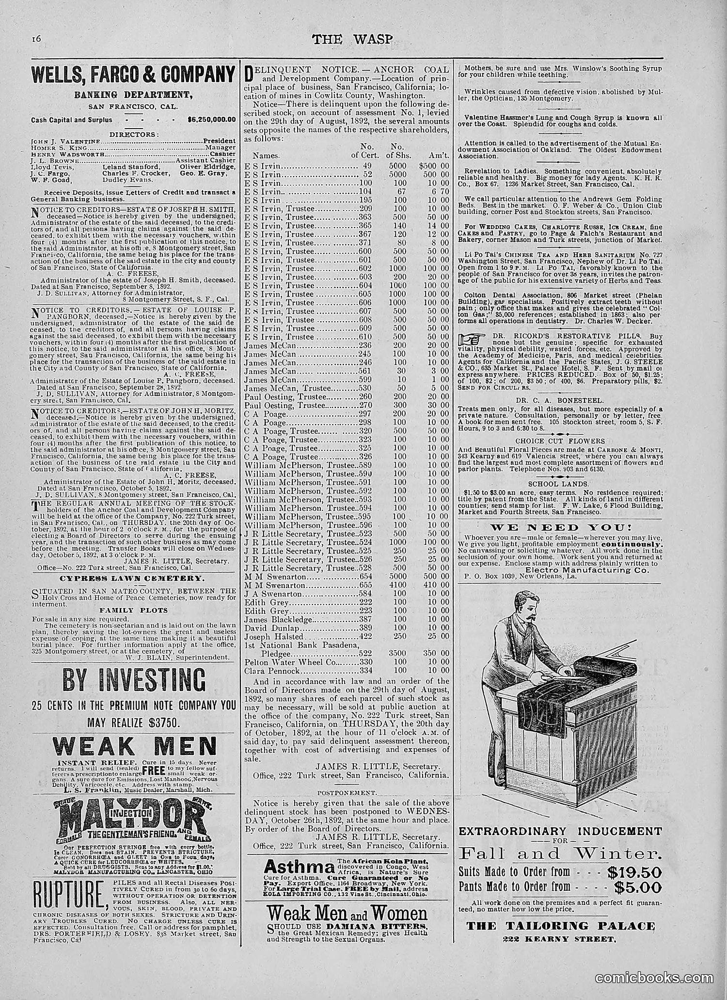 The Wasp — 1892 — page 321 of 590