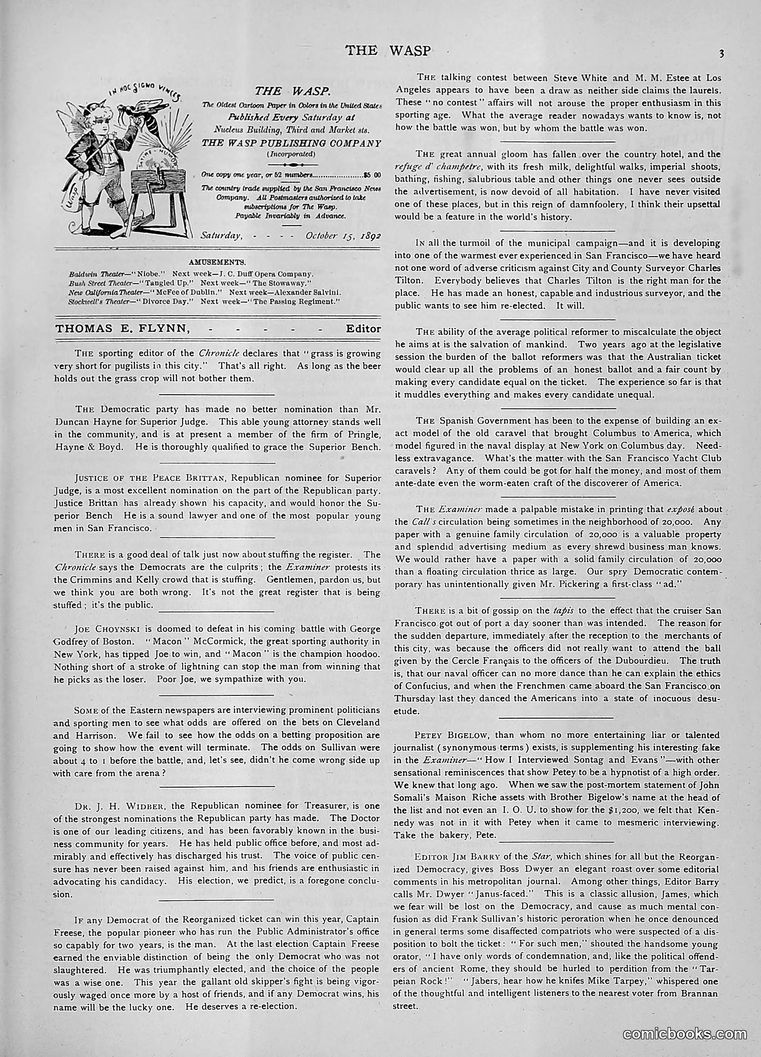 The Wasp — 1892 — page 328 of 590