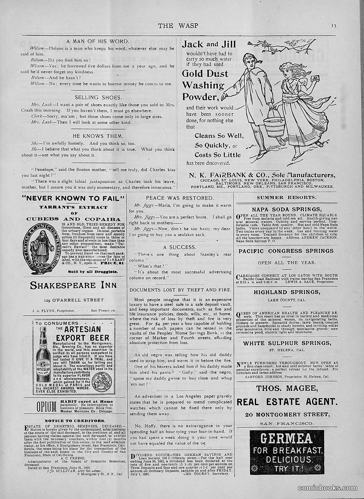 The Wasp — 1892 — page 42 of 590