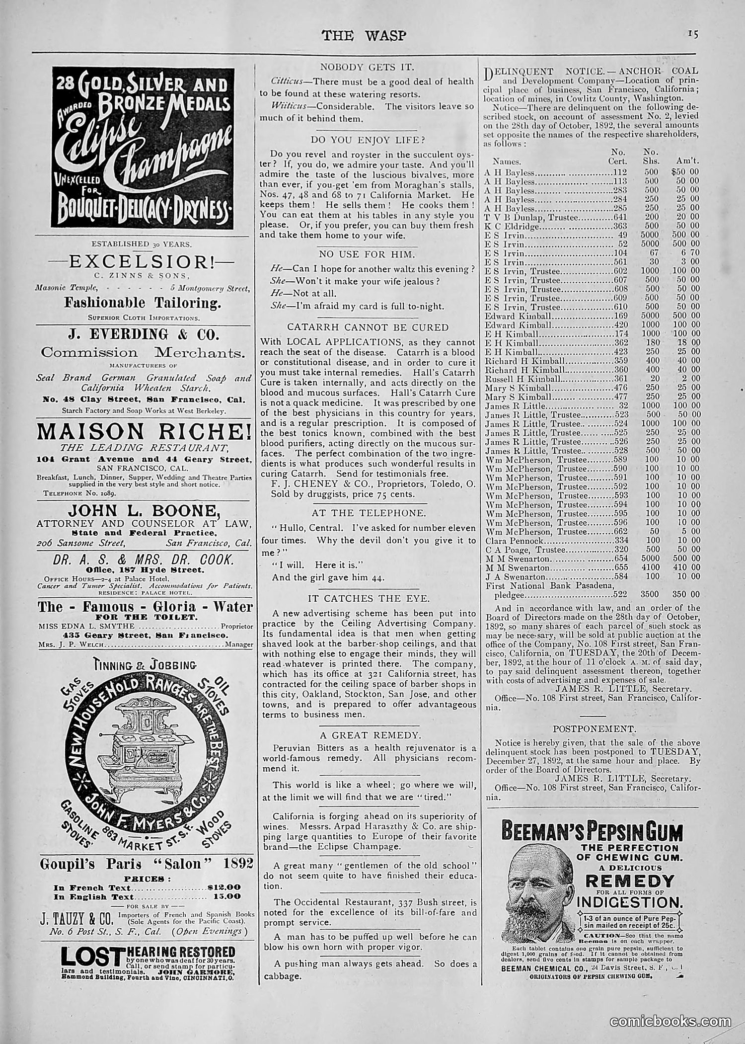 The Wasp — 1892 — page 516 of 590