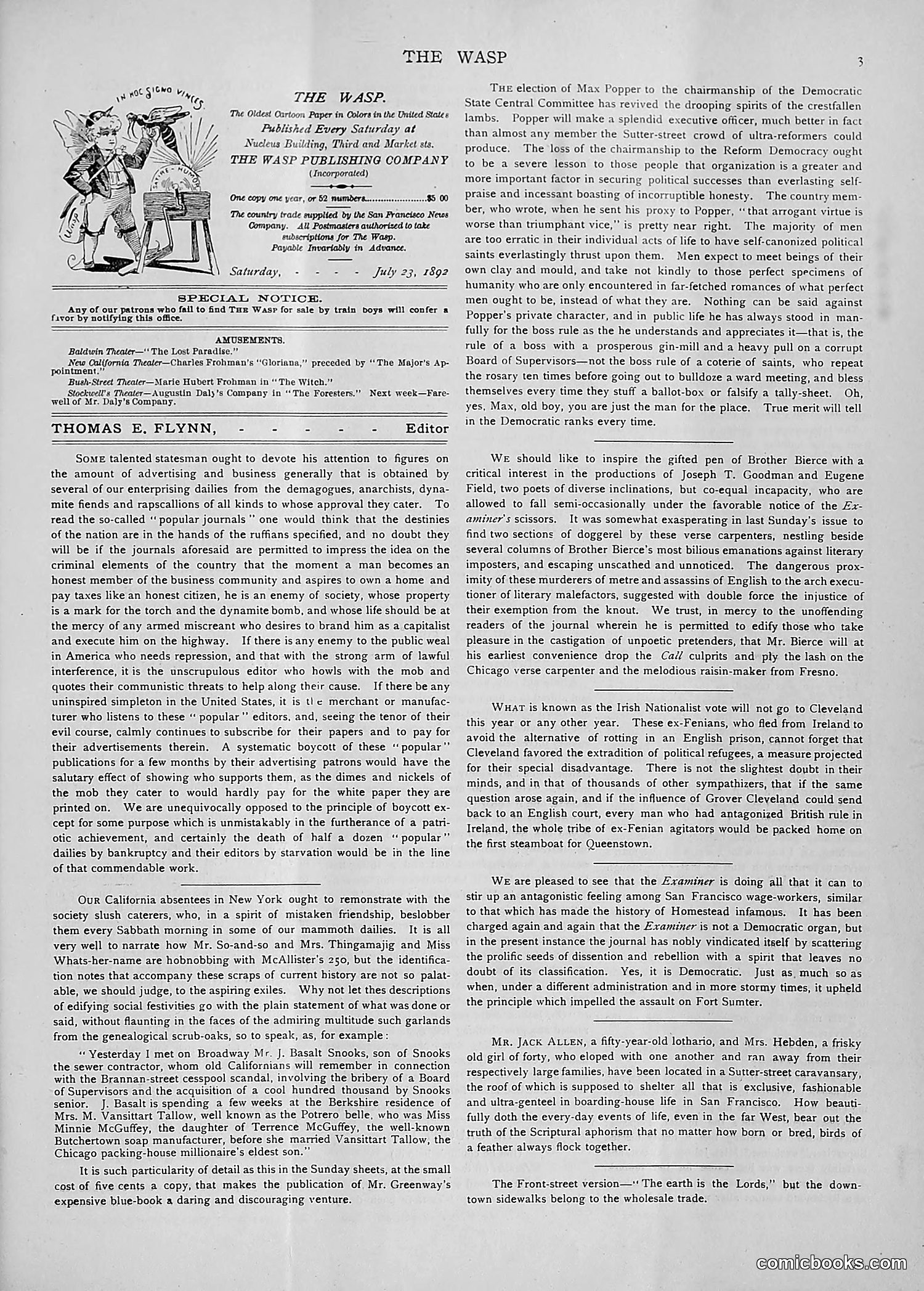 The Wasp — 1892 — page 74 of 590