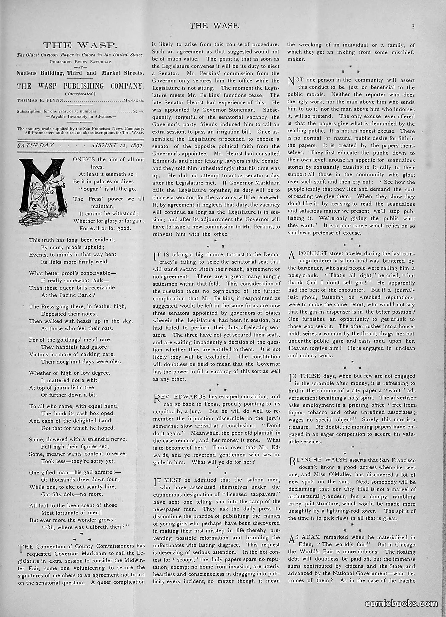 The Wasp — 1893 — page 138 of 578