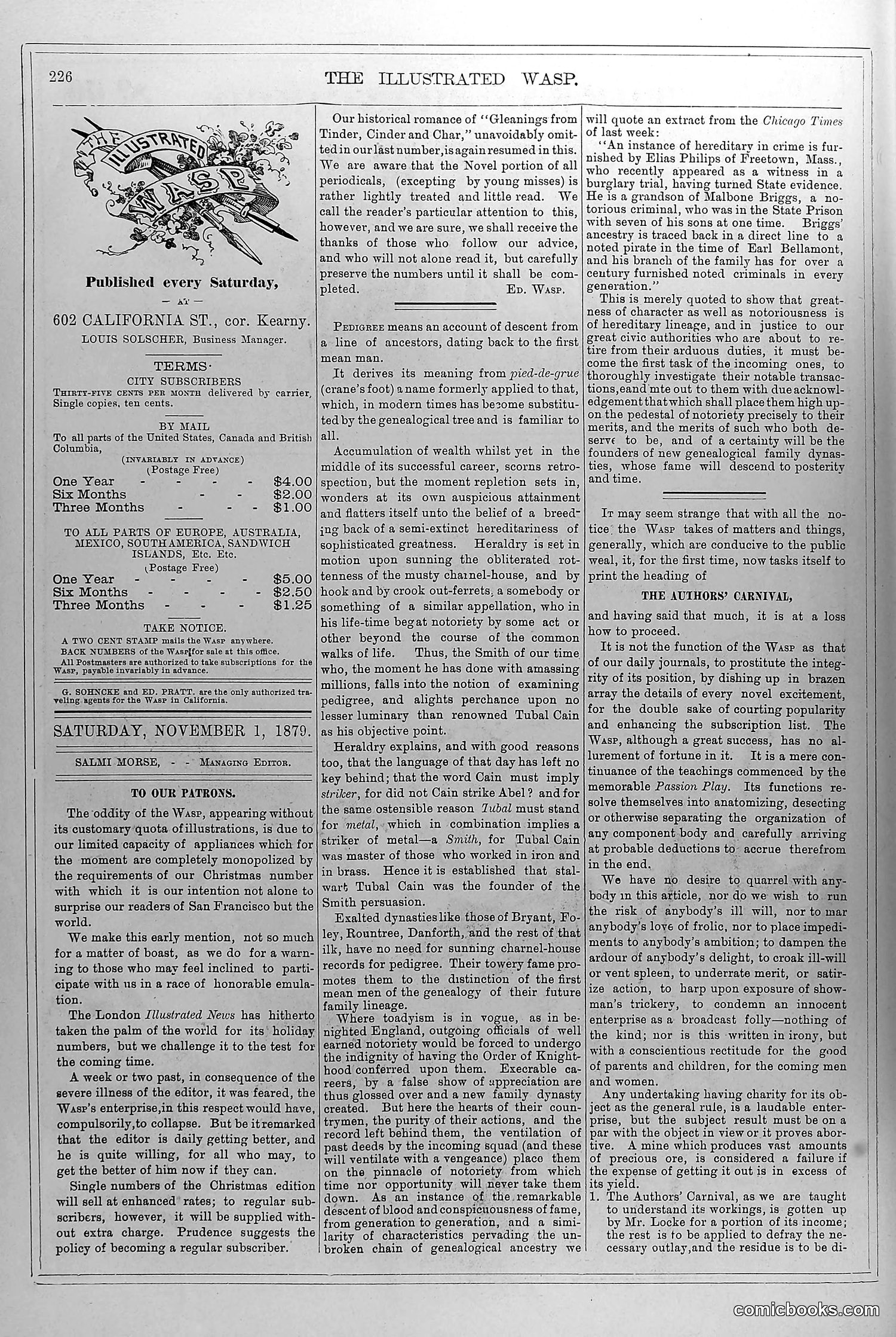 The Wasp — November 1, 1879 — page 3 of 18