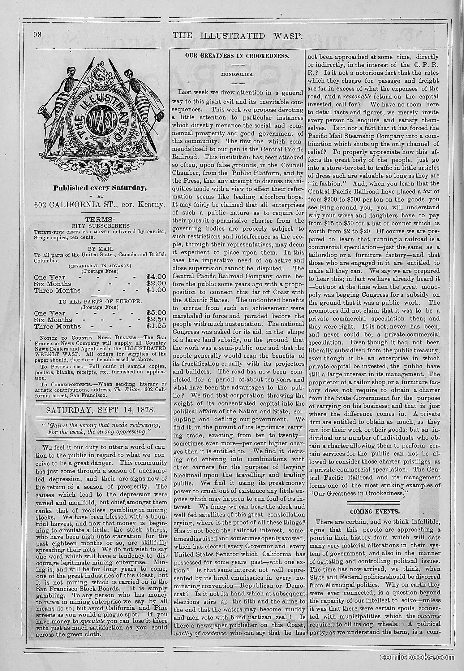 The Wasp — 1878 — page 105 of 364