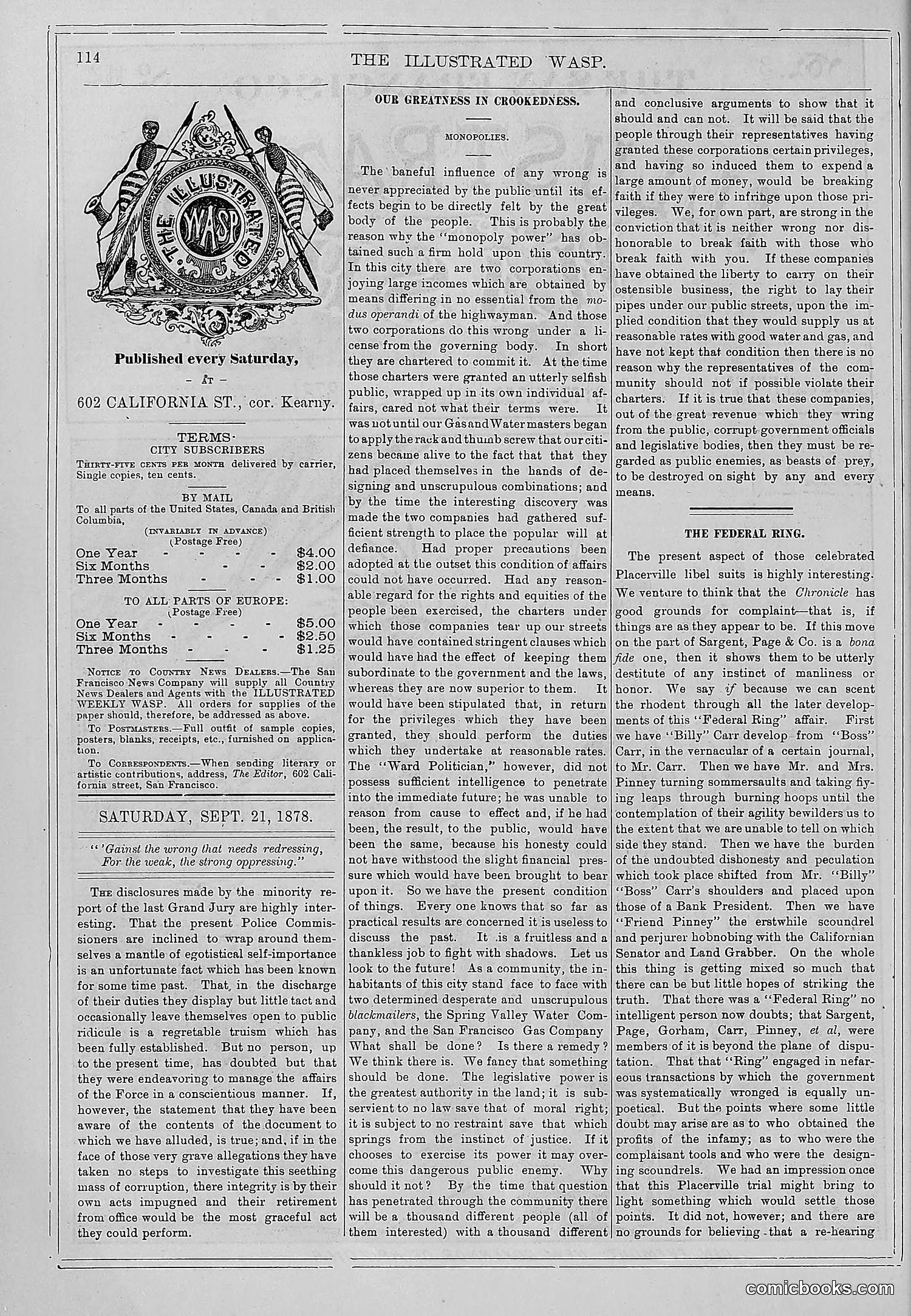 The Wasp — 1878 — page 121 of 364