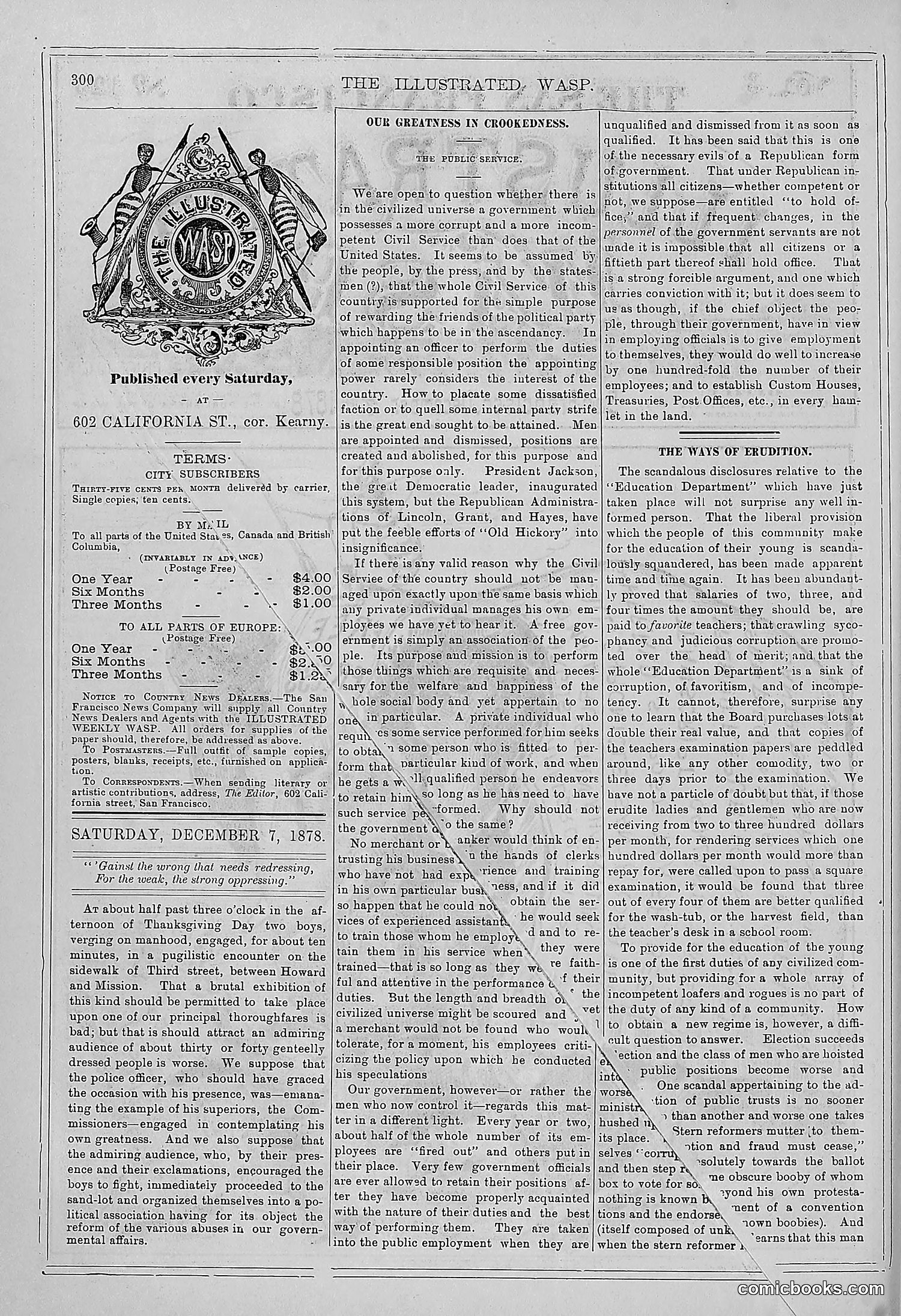 The Wasp — 1878 — page 295 of 364