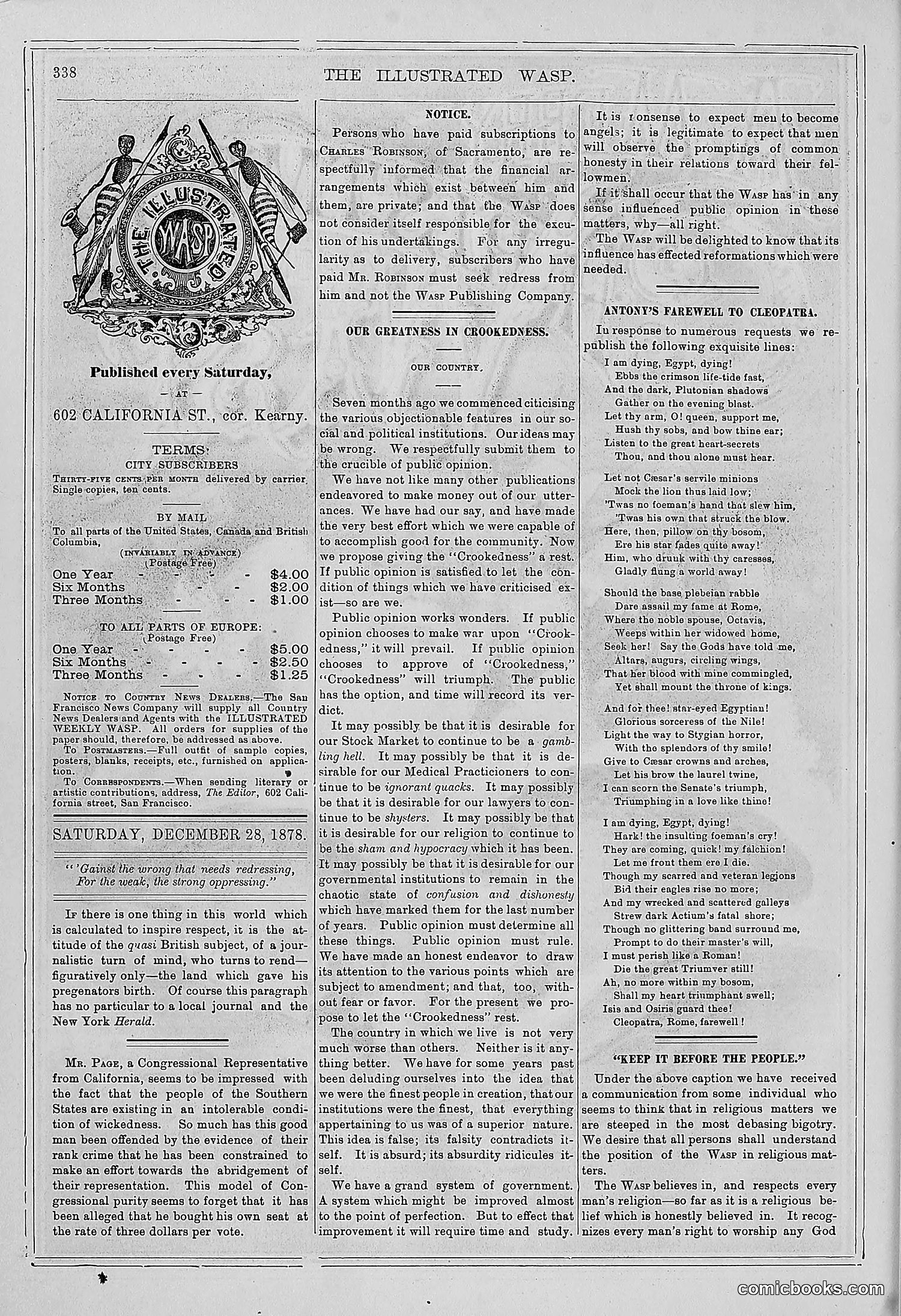 The Wasp — 1878 — page 343 of 364