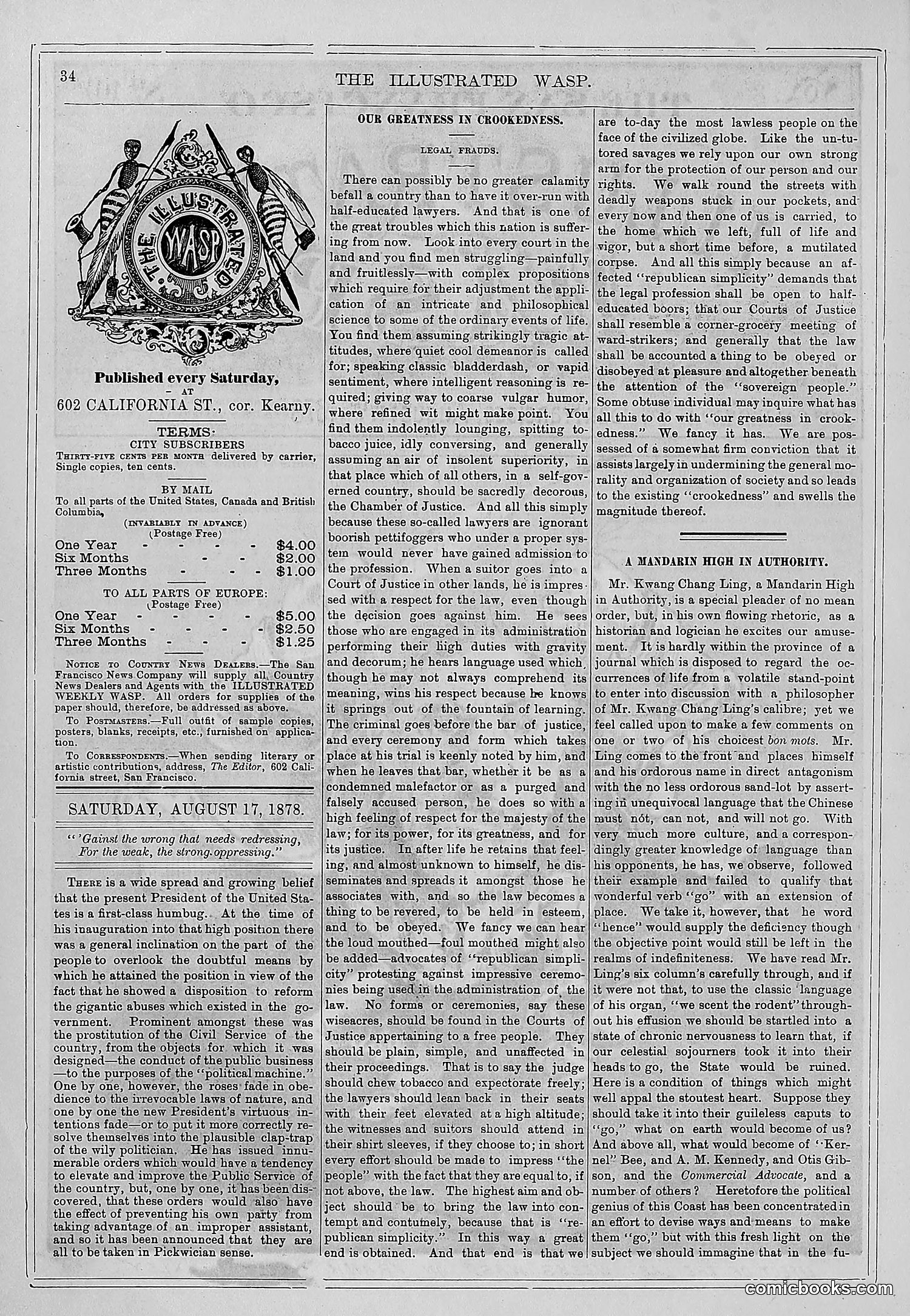 The Wasp — 1878 — page 41 of 364