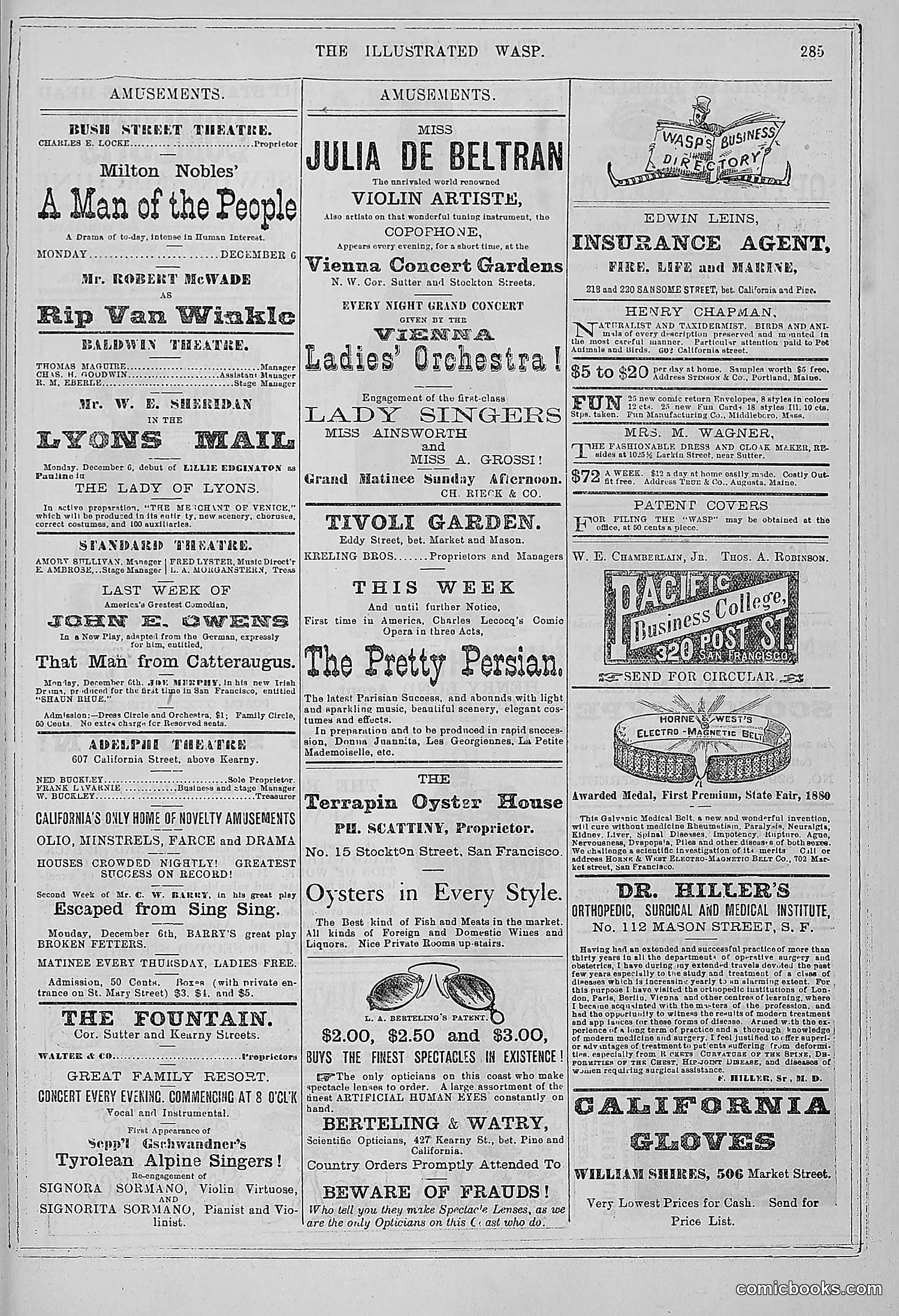The Wasp — 1880 — page 292 of 352