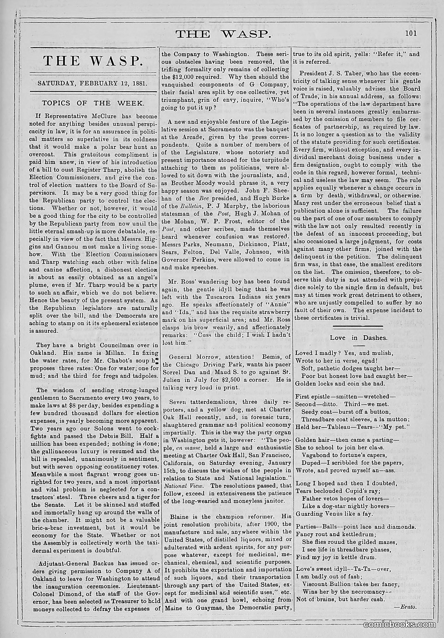The Wasp — 1881 — page 134 of 532