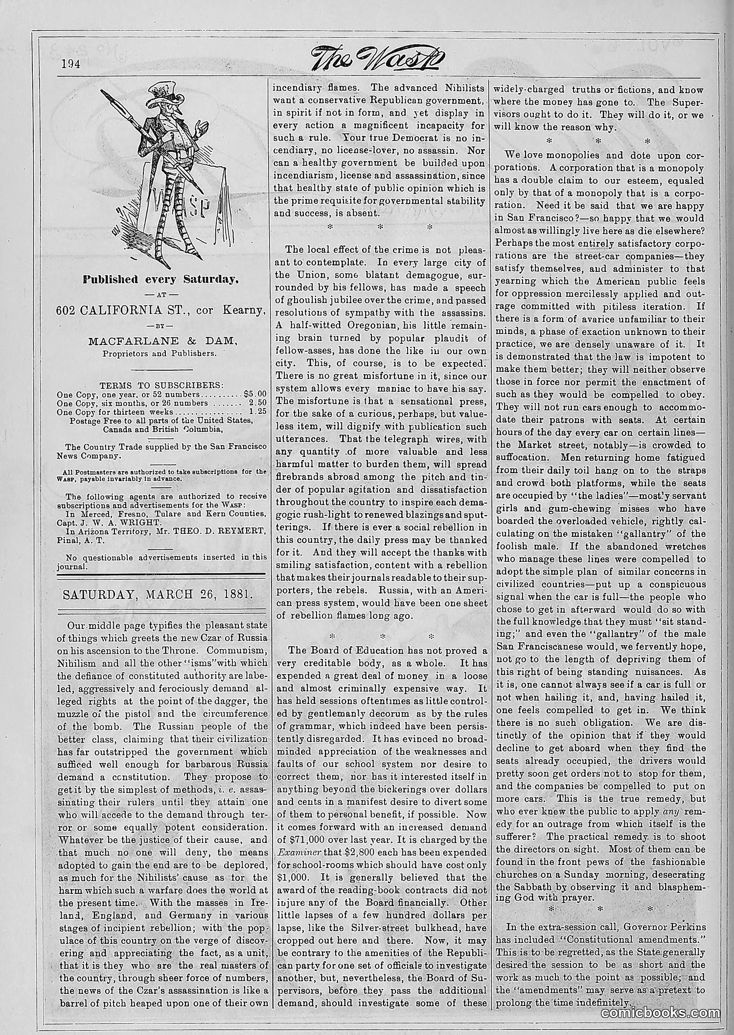 The Wasp — 1881 — page 251 of 532
