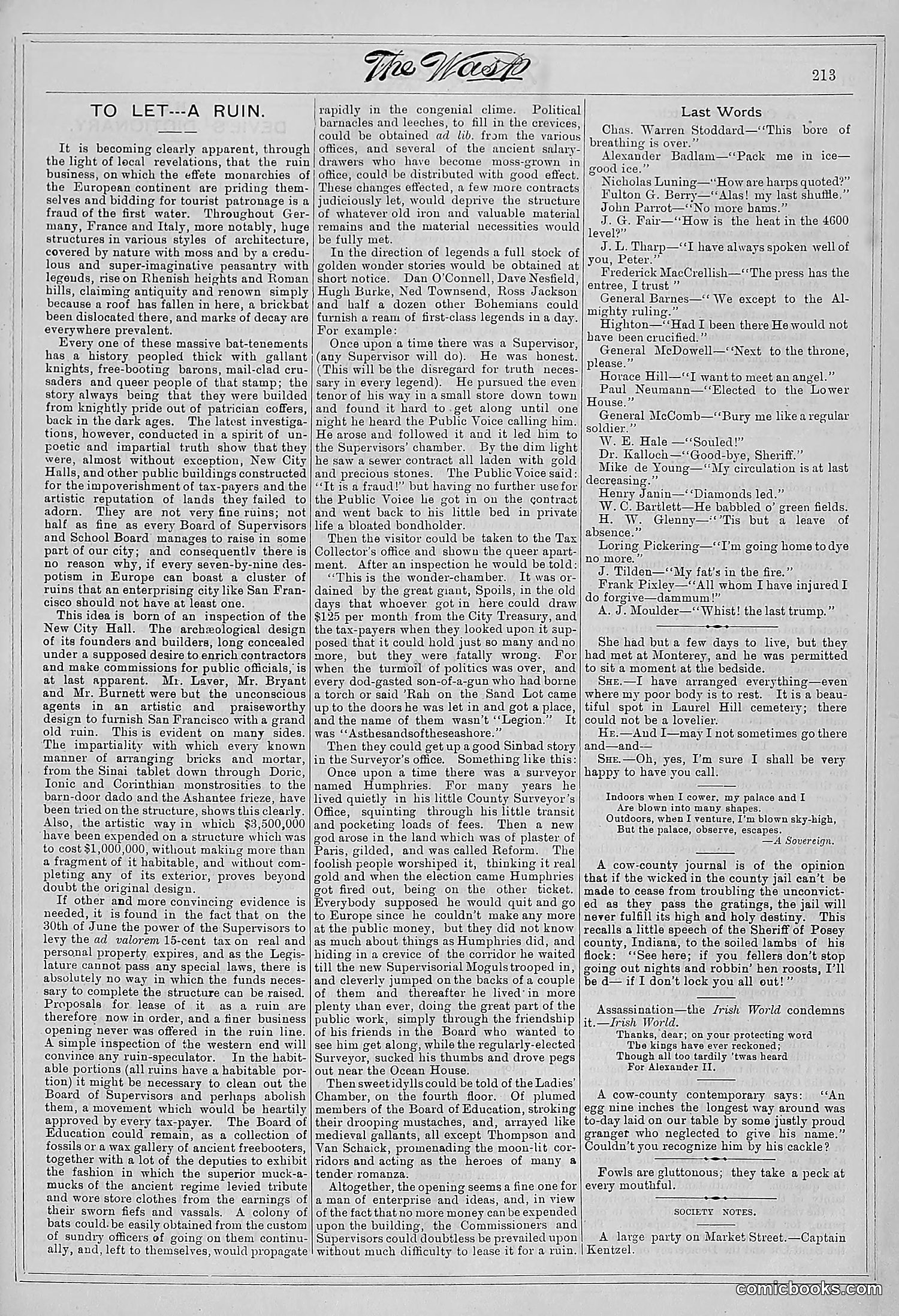 The Wasp — 1881 — page 274 of 532