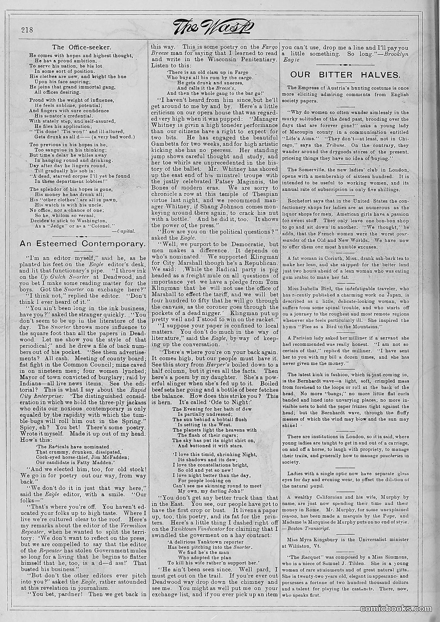 The Wasp — 1881 — page 279 of 532