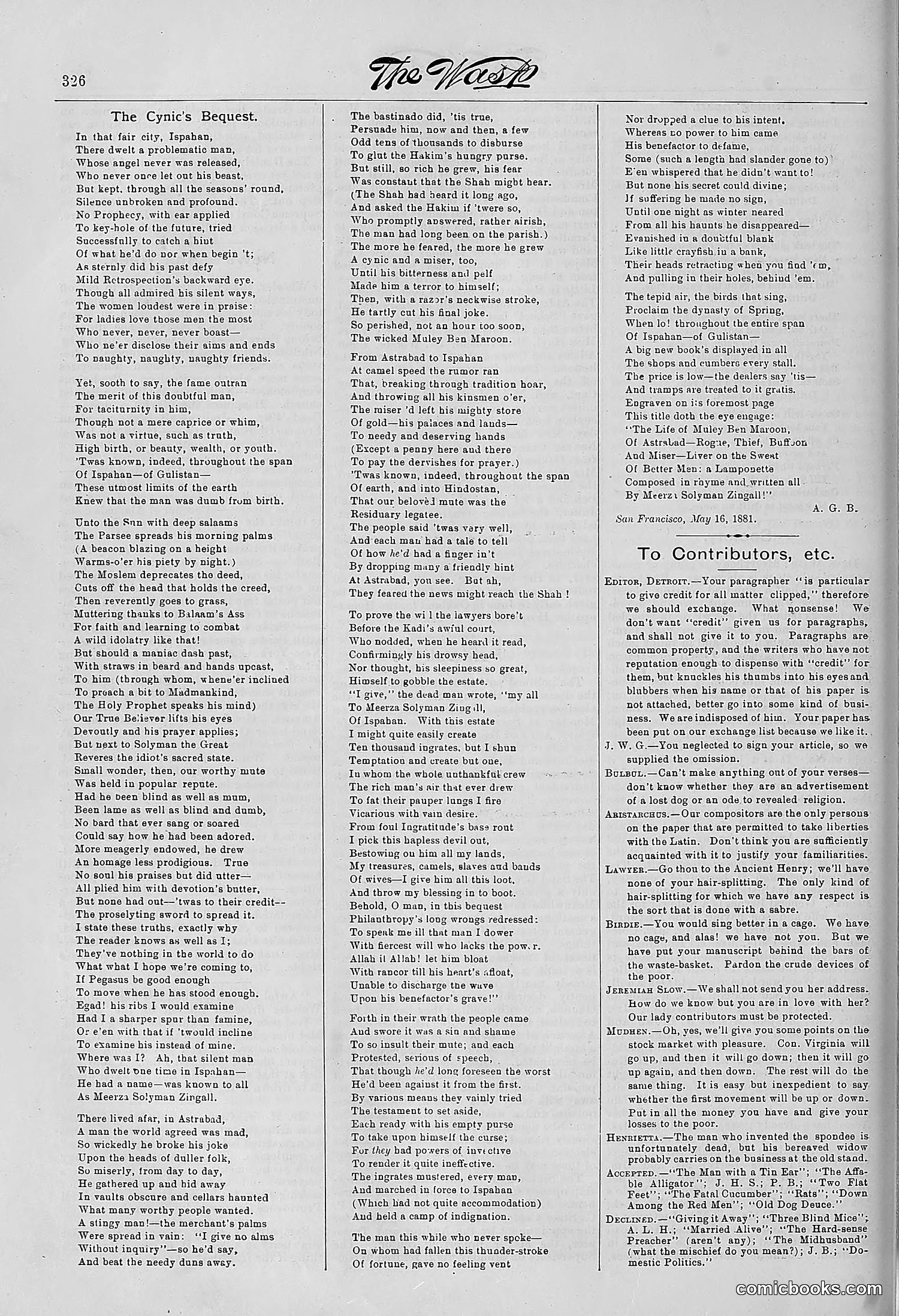The Wasp — 1881 — page 415 of 532