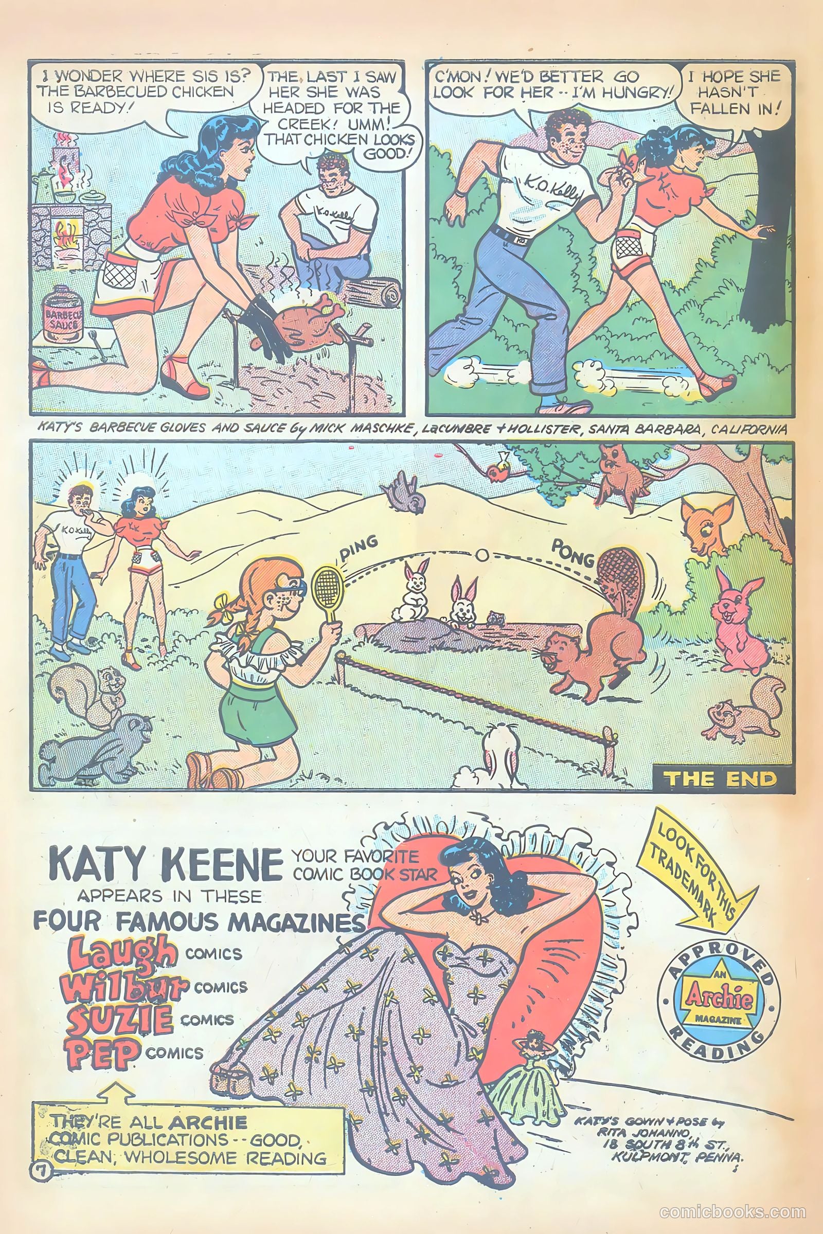 Katy Keene Comics #4 (1951) — page 32 of 36