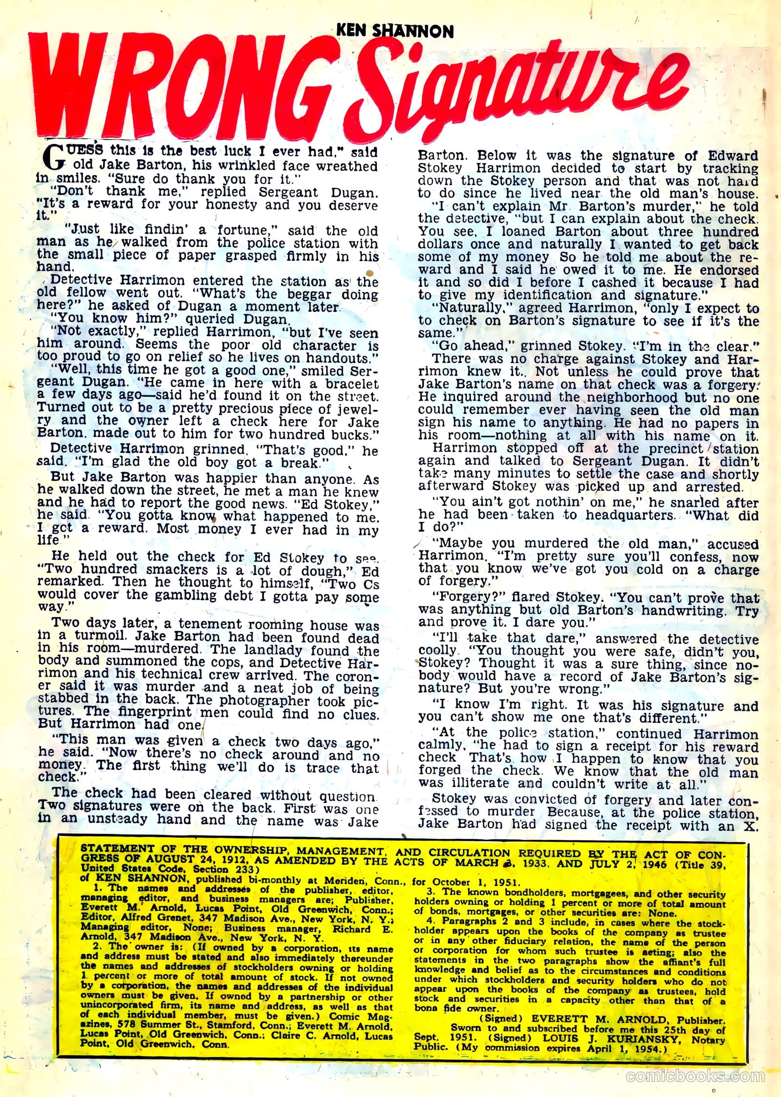 Ken Shannon #4 (1952) — page 26 of 36